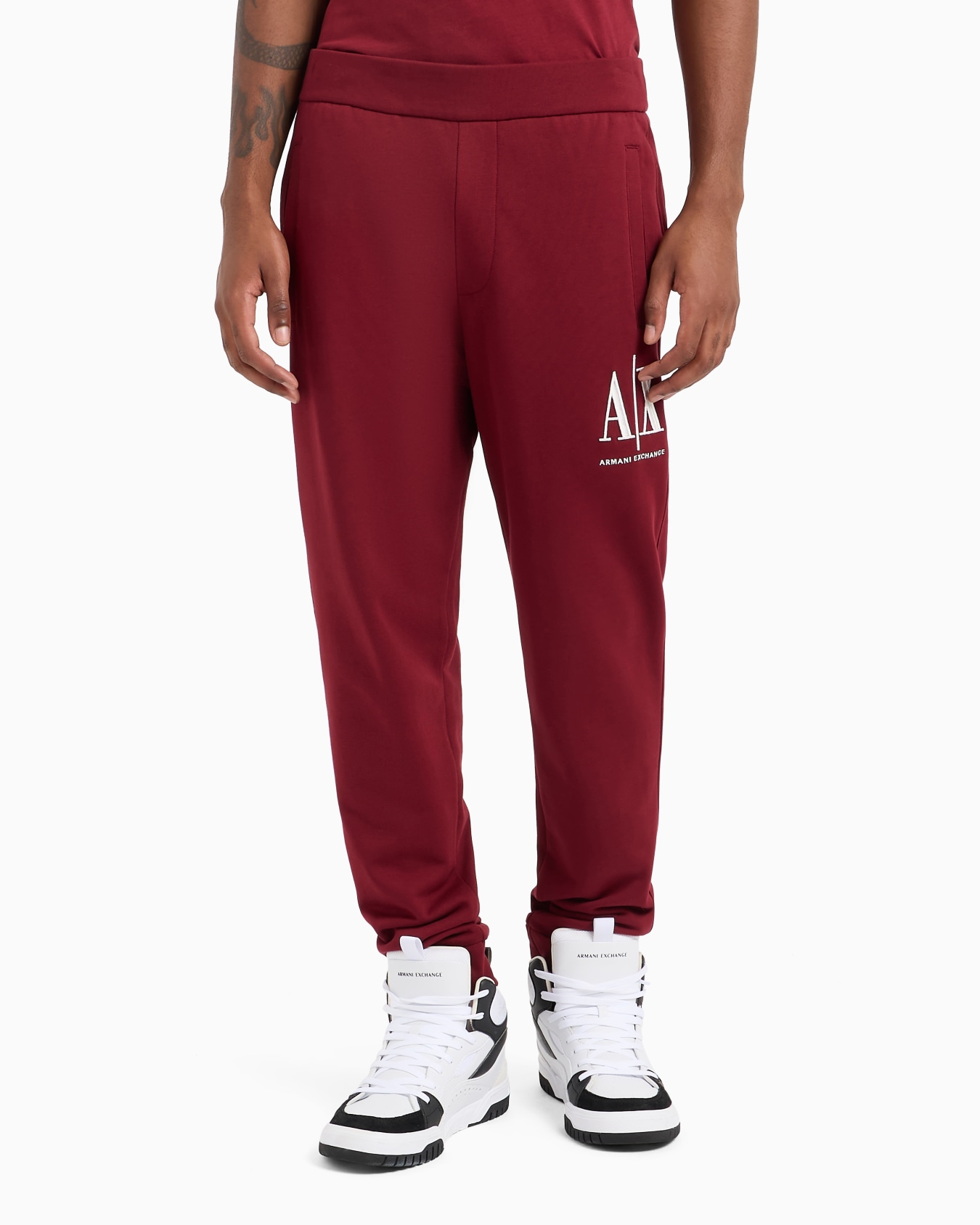 Soft yarn jogger pants with logo Slide 1