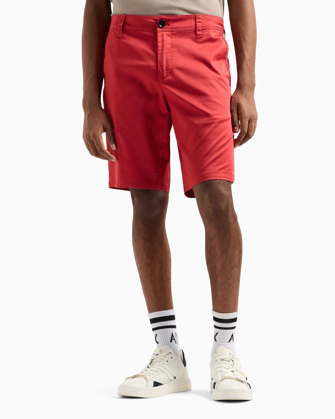 Bermuda shorts in satin stretch fabric Slide 3