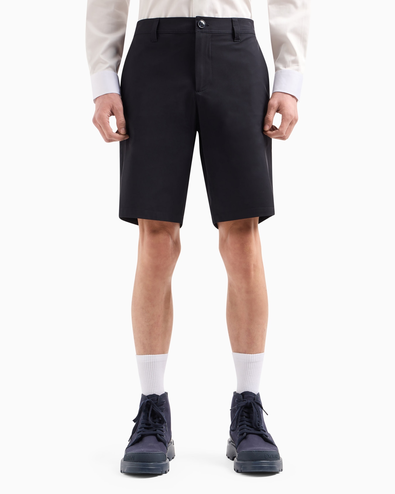 Bermuda shorts in stretch gabardine Slide 3