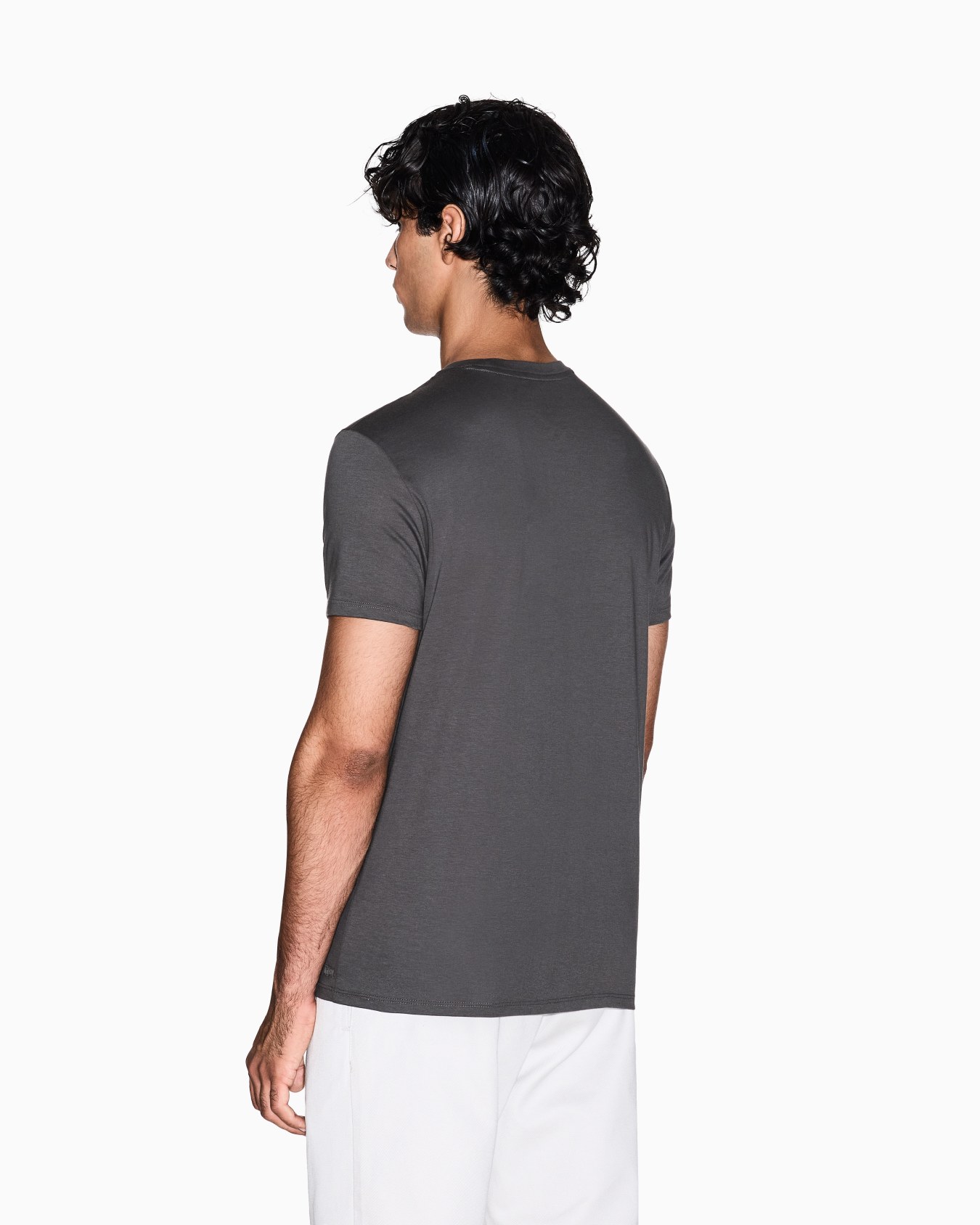 T-shirt vestibilità slim in cotone Pima Slide 2