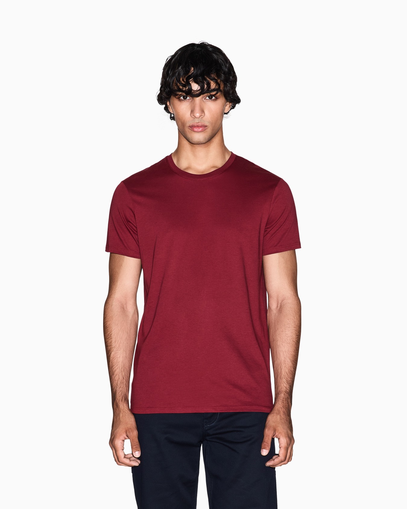 T-Shirt Slim Fit Passform aus Pima-Baumwolle Folie 3