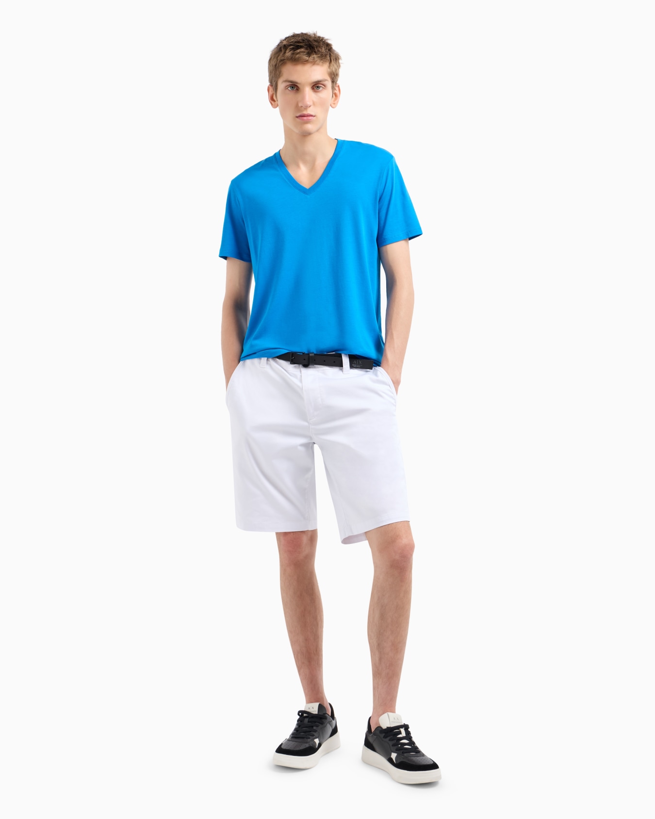 Slim fit T-shirt in Pima cotton jersey Slide 3