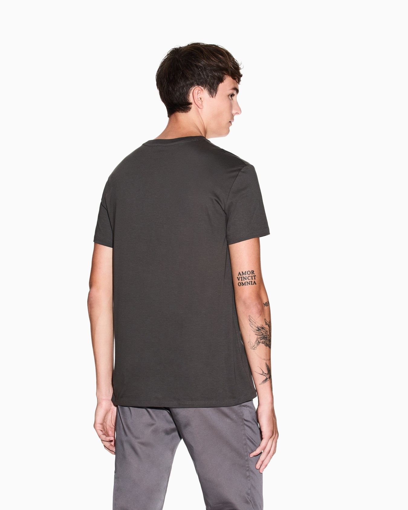 Slim fit T-shirt in Pima cotton jersey Slide 2