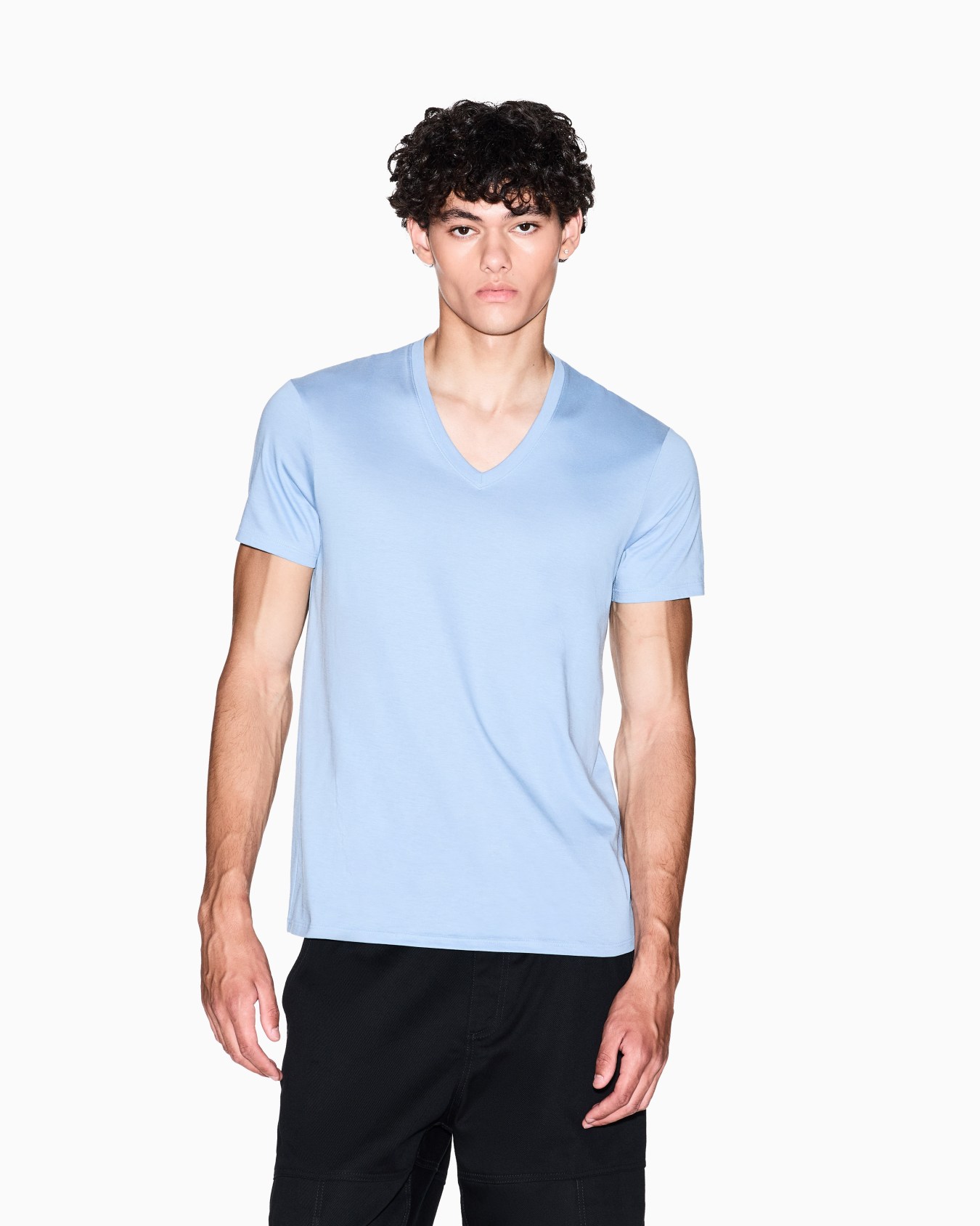 Slim fit T-shirt in Pima cotton jersey Slide 3