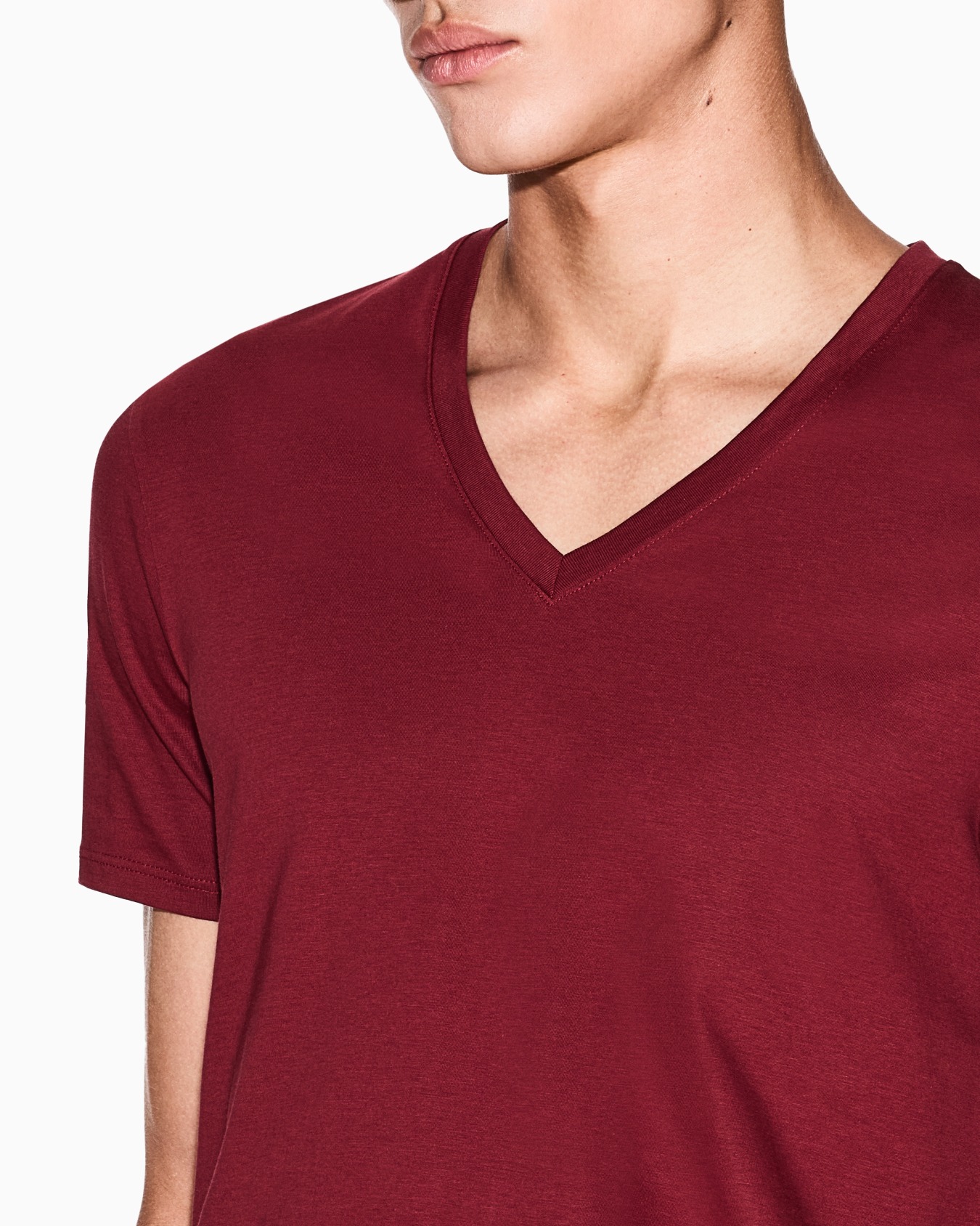 T-shirt slim fit en jersey de coton Pima Diapositive 4