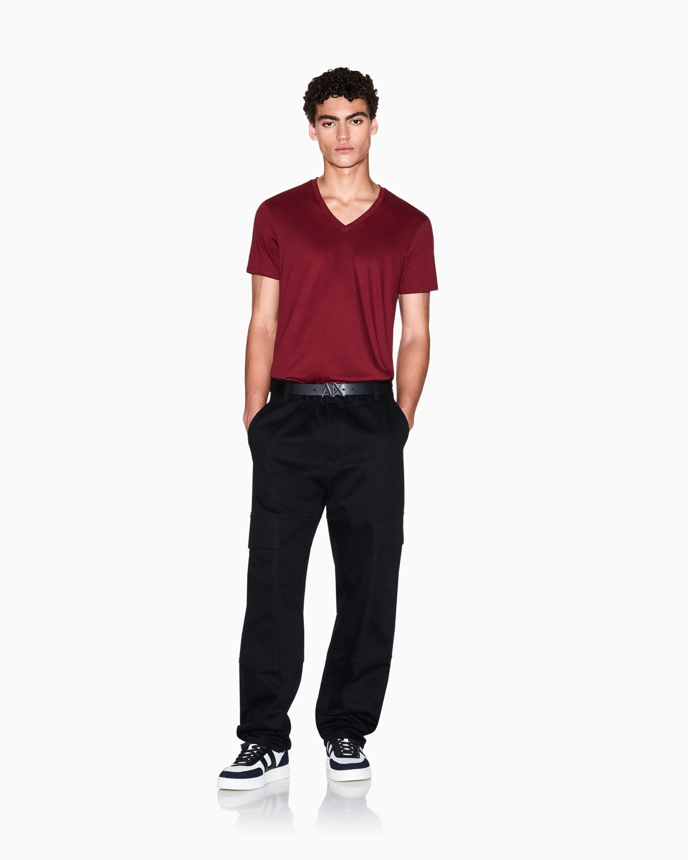T-shirt slim fit en jersey de coton Pima Diapositive 1