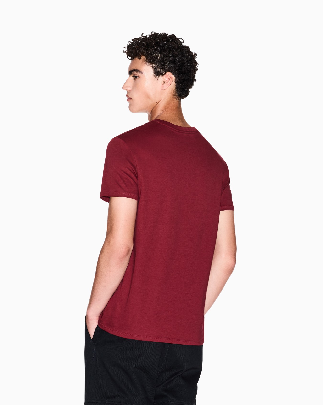T-shirt slim fit en jersey de coton Pima Diapositive 2