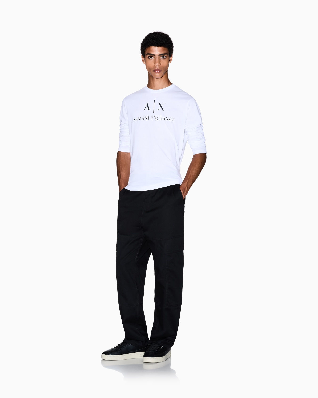 Long sleeve T-shirt with logo prints Slide 1