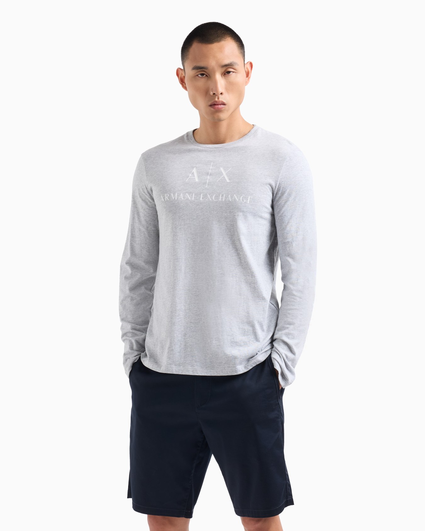 Long sleeve T-shirt with logo prints Slide 1