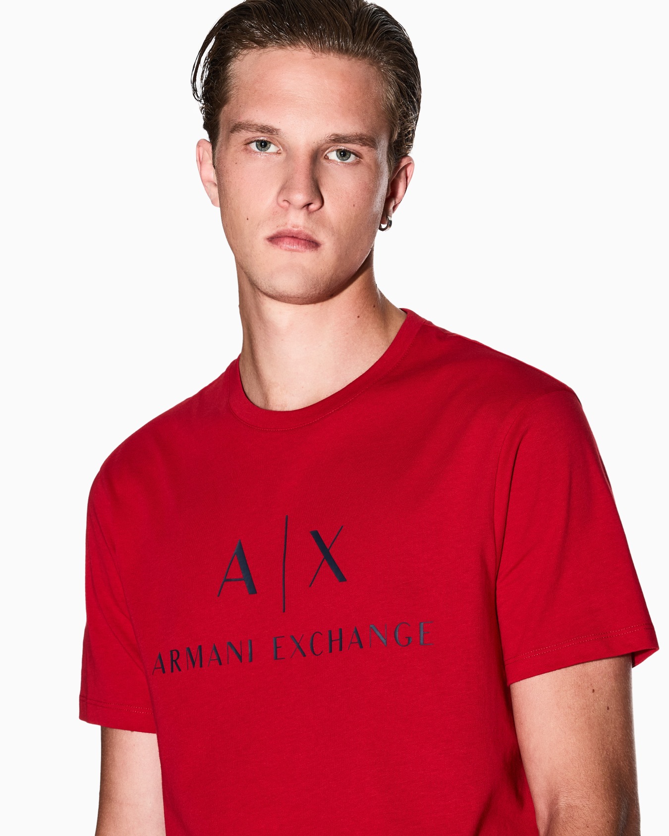 Slim fit jersey T-shirt with logo Slide 4