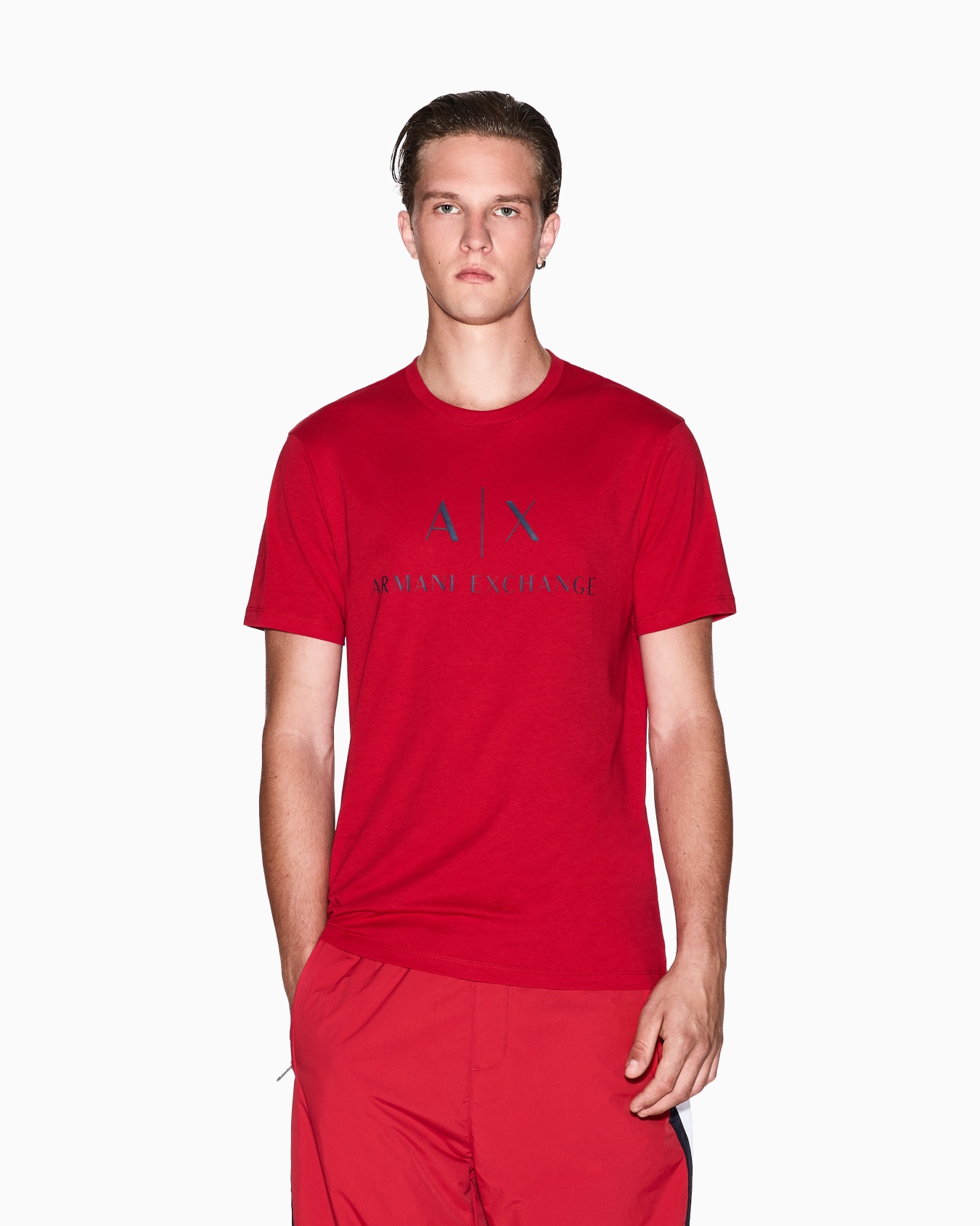 Slim fit jersey T-shirt with logo Slide 3