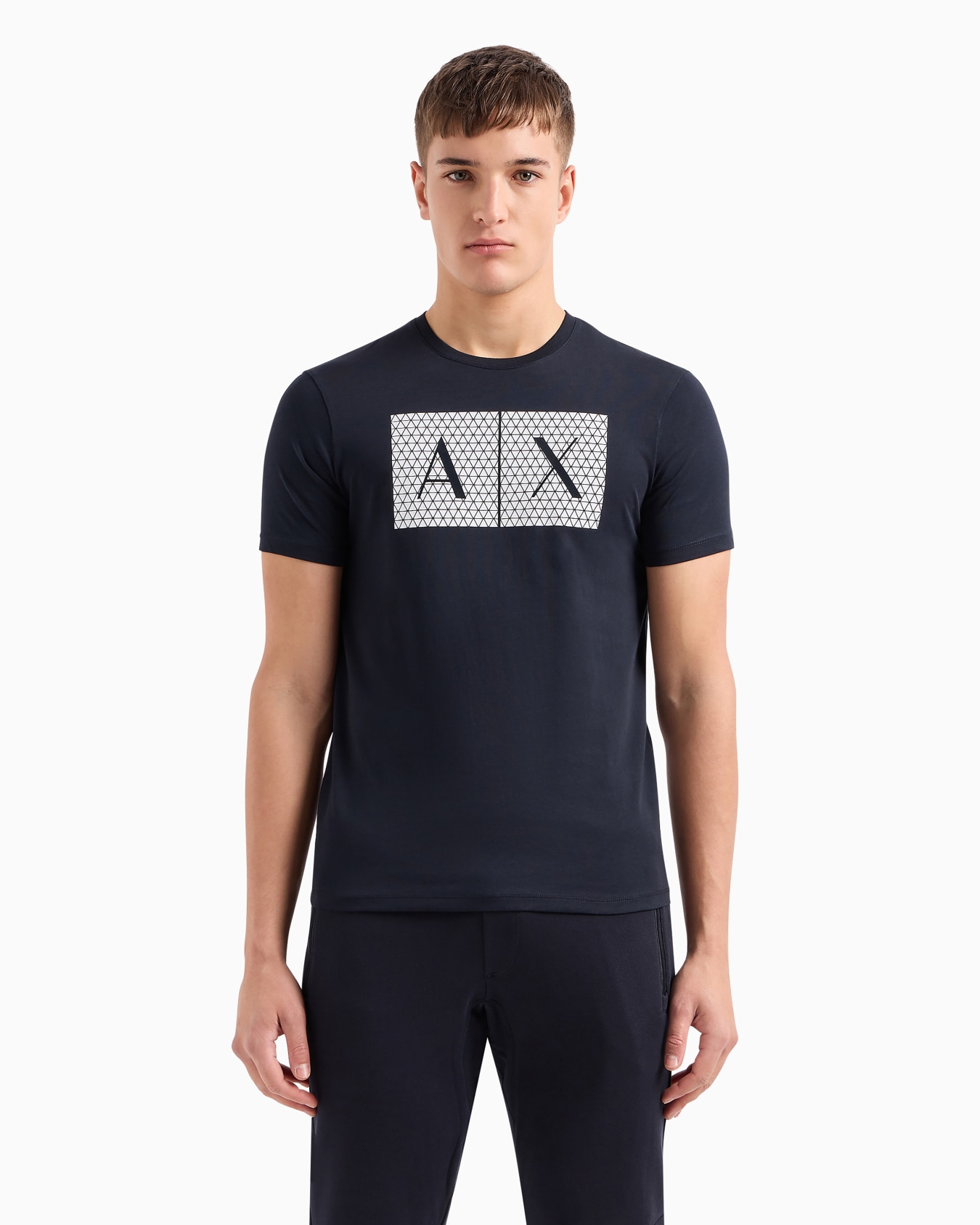  Slim fit jersey T-shirt with logo Slide 3