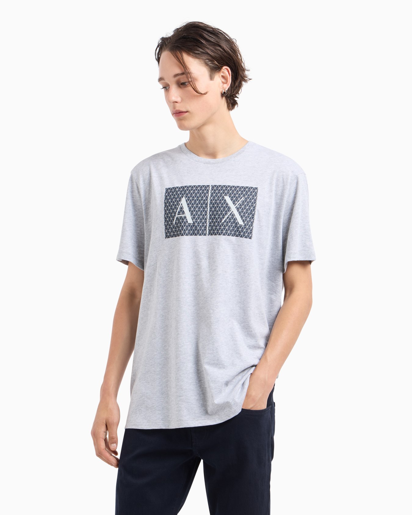  Slim fit jersey T-shirt with logo Slide 3