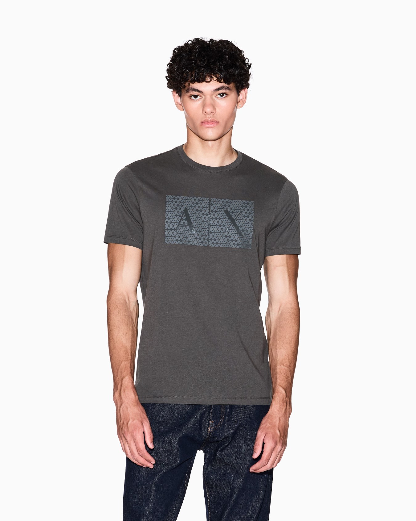  Slim fit jersey T-shirt with logo Slide 3