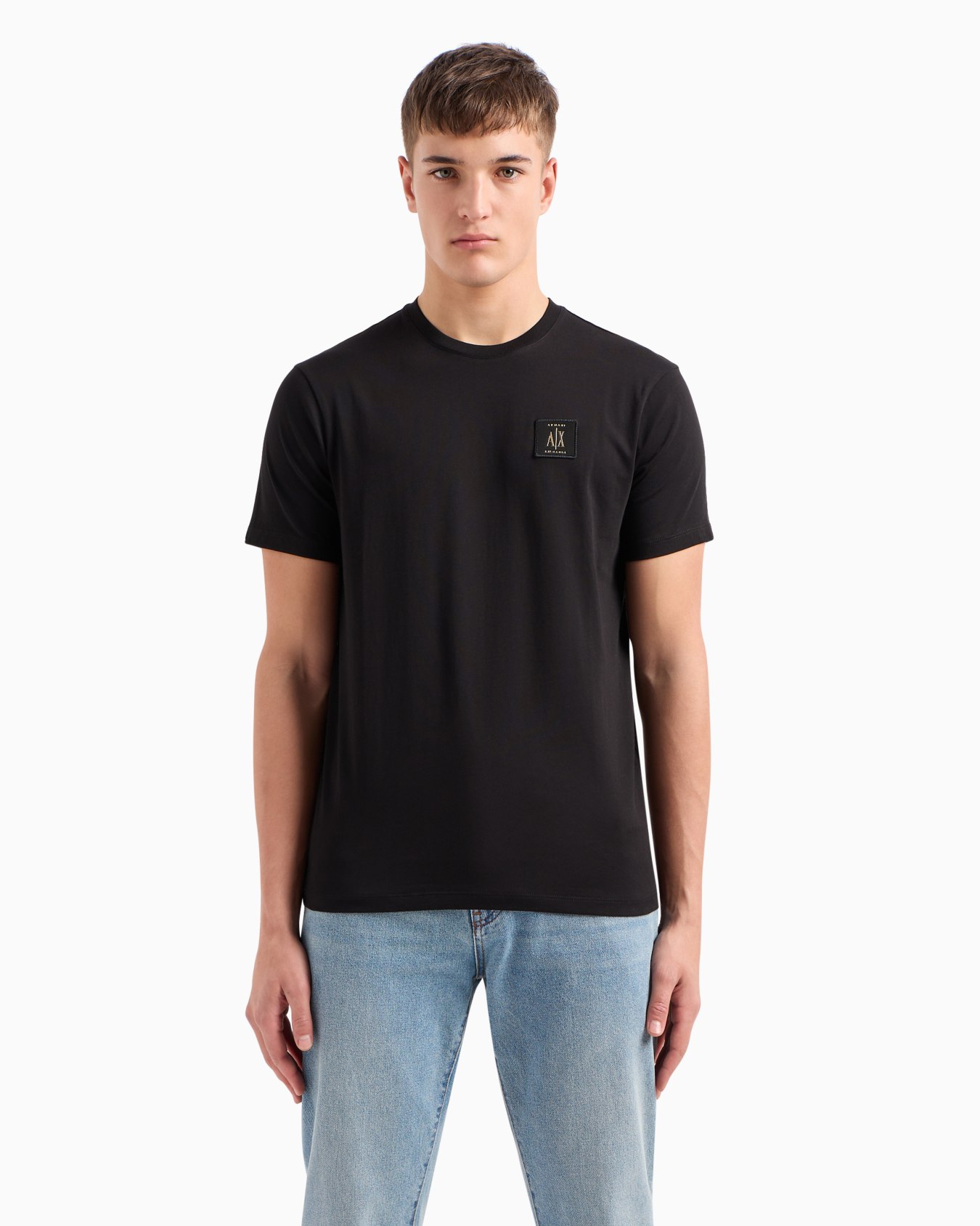 Crewneck, short-sleeved T-shirt with monogram design Slide 1