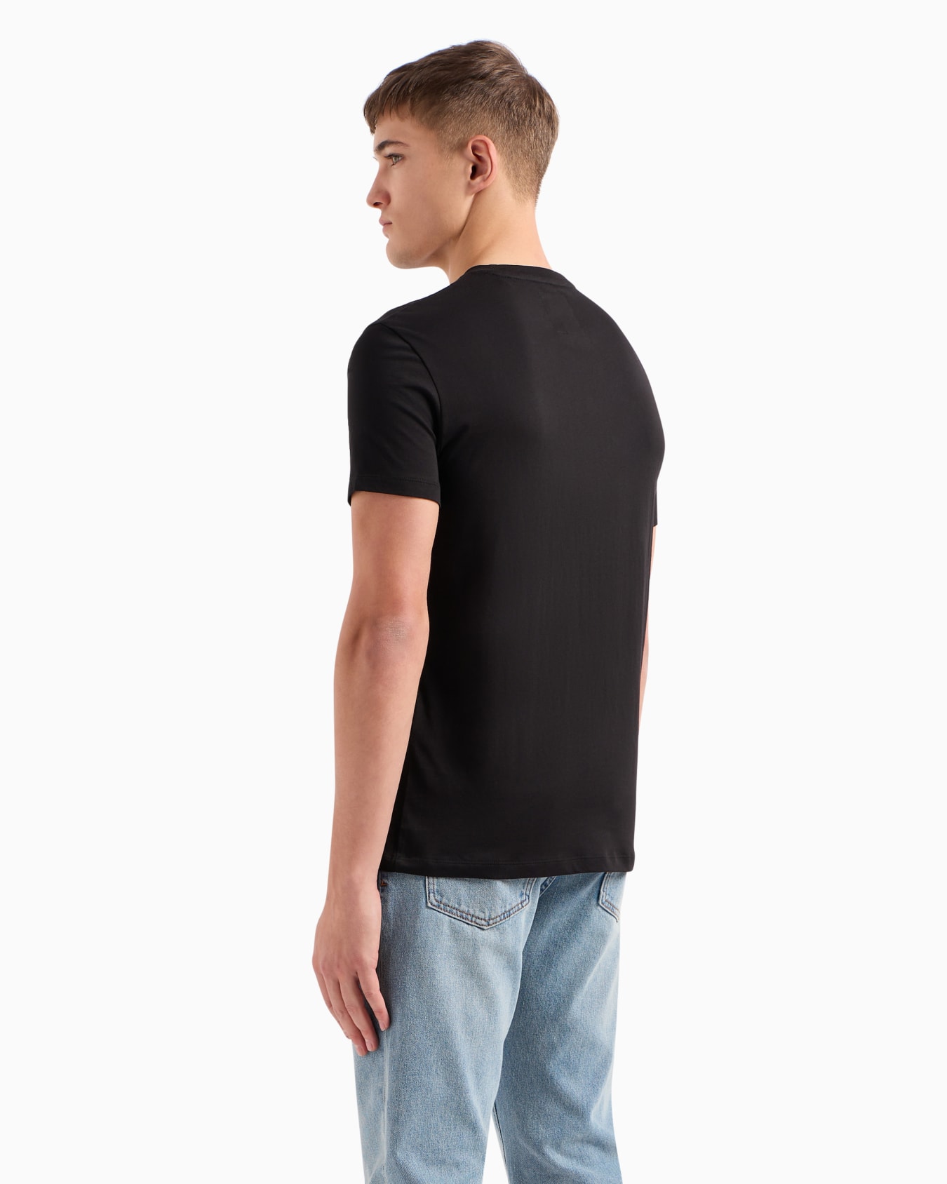 Crewneck, short-sleeved T-shirt with monogram design Slide 2