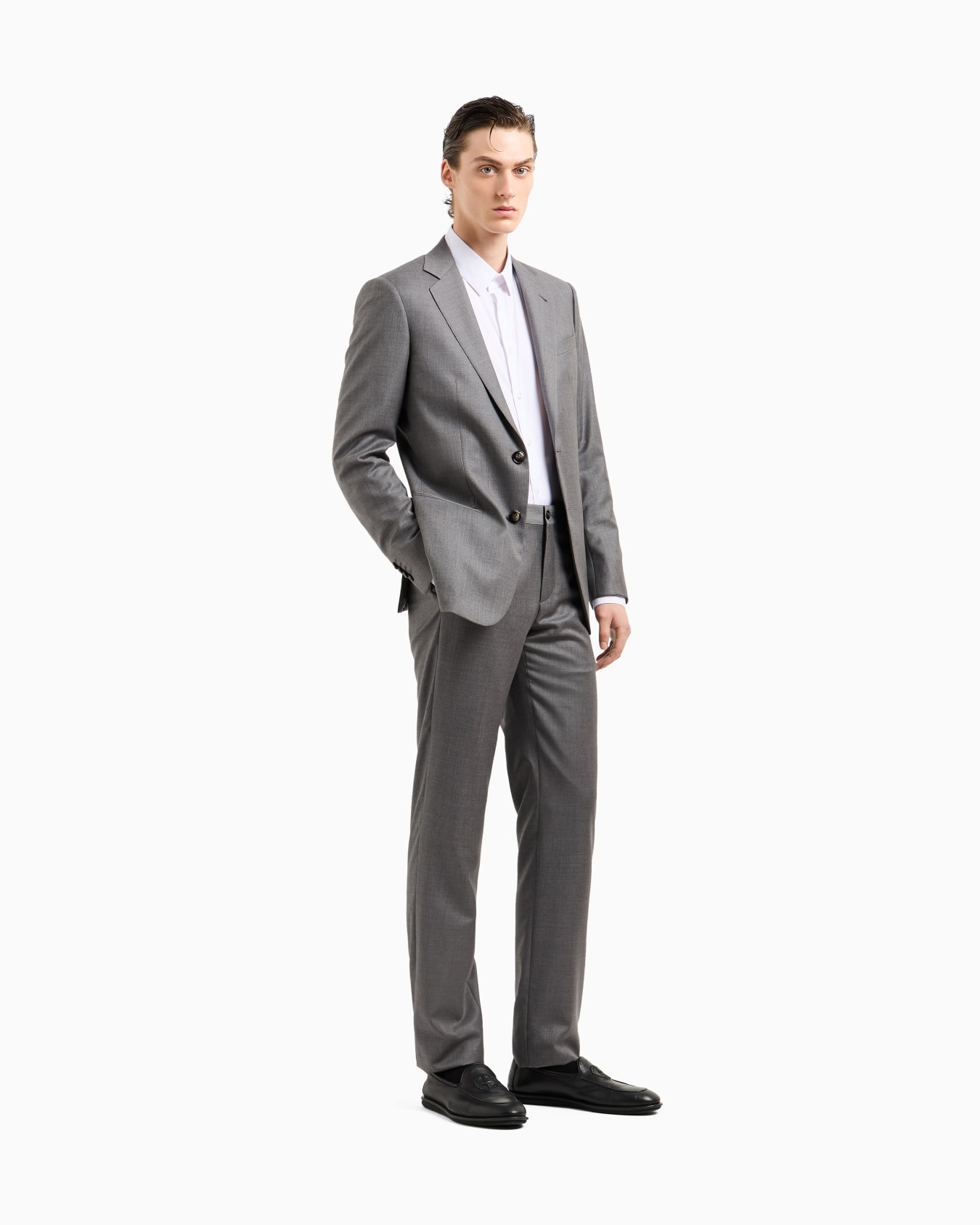 Soho Line single-breasted suit in wool and cashmere Slide 1