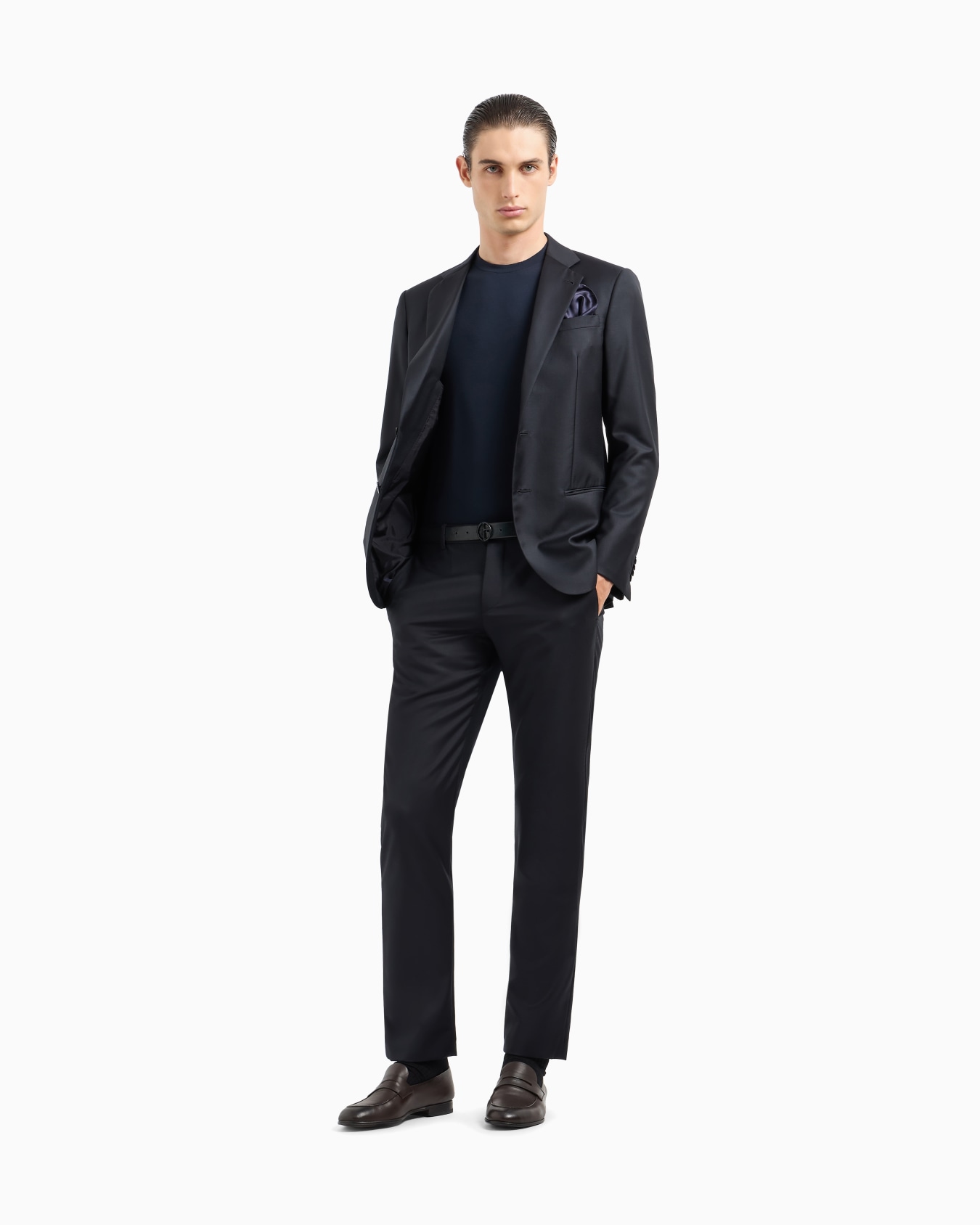 Costume à simple boutonnage gamme Soho en laine et cachemire Diapositive 1