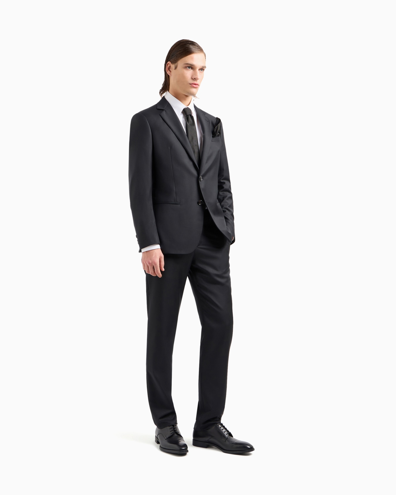 Costume à simple boutonnage gamme Soho en laine et cachemire Diapositive 1