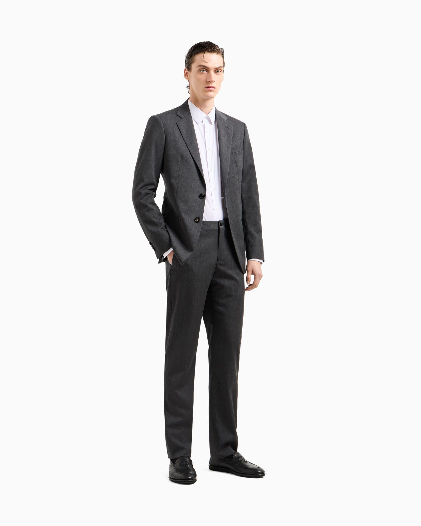 Single-breasted Soho line suit in virgin wool Slide 2