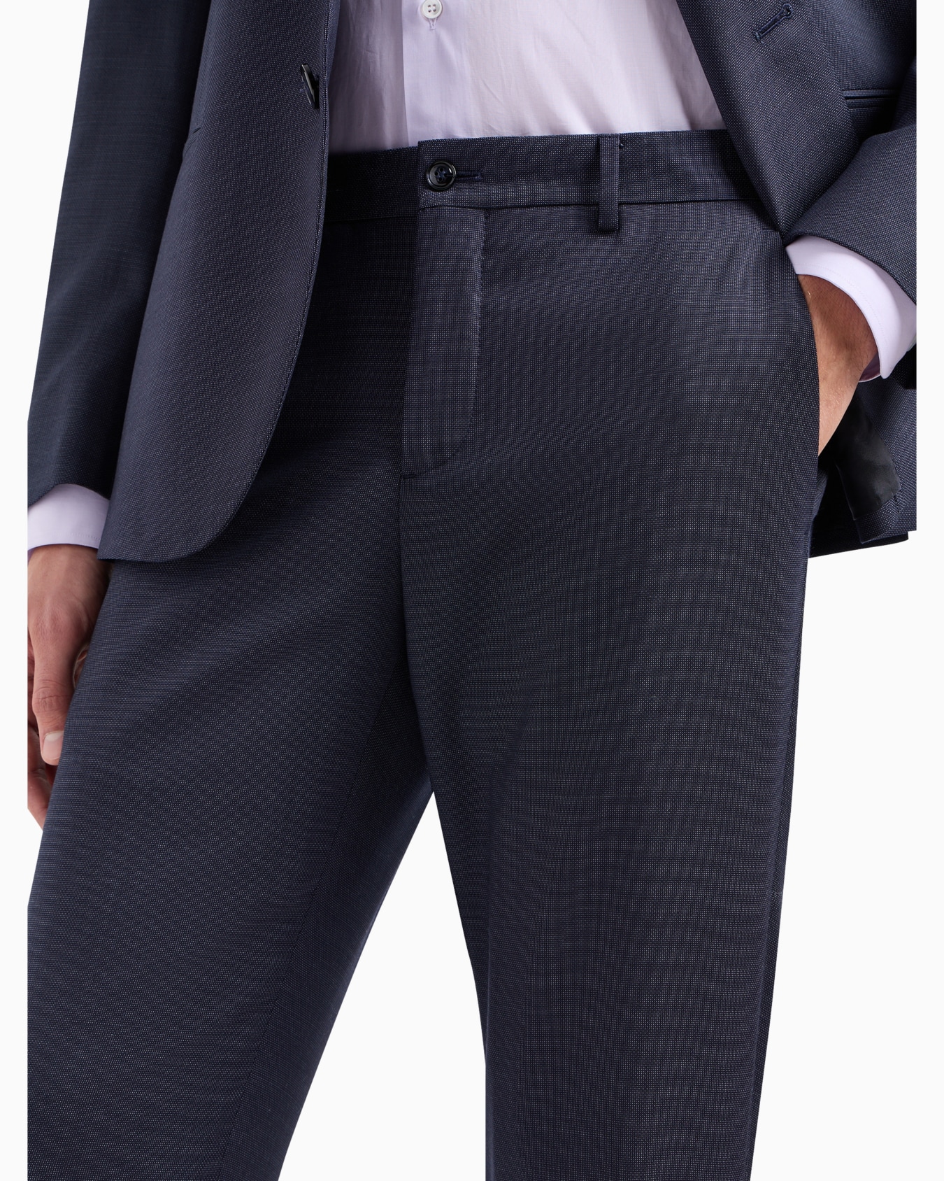 Soho Line single-breasted suit in pinpoint-effect virgin-wool serge Slide 5