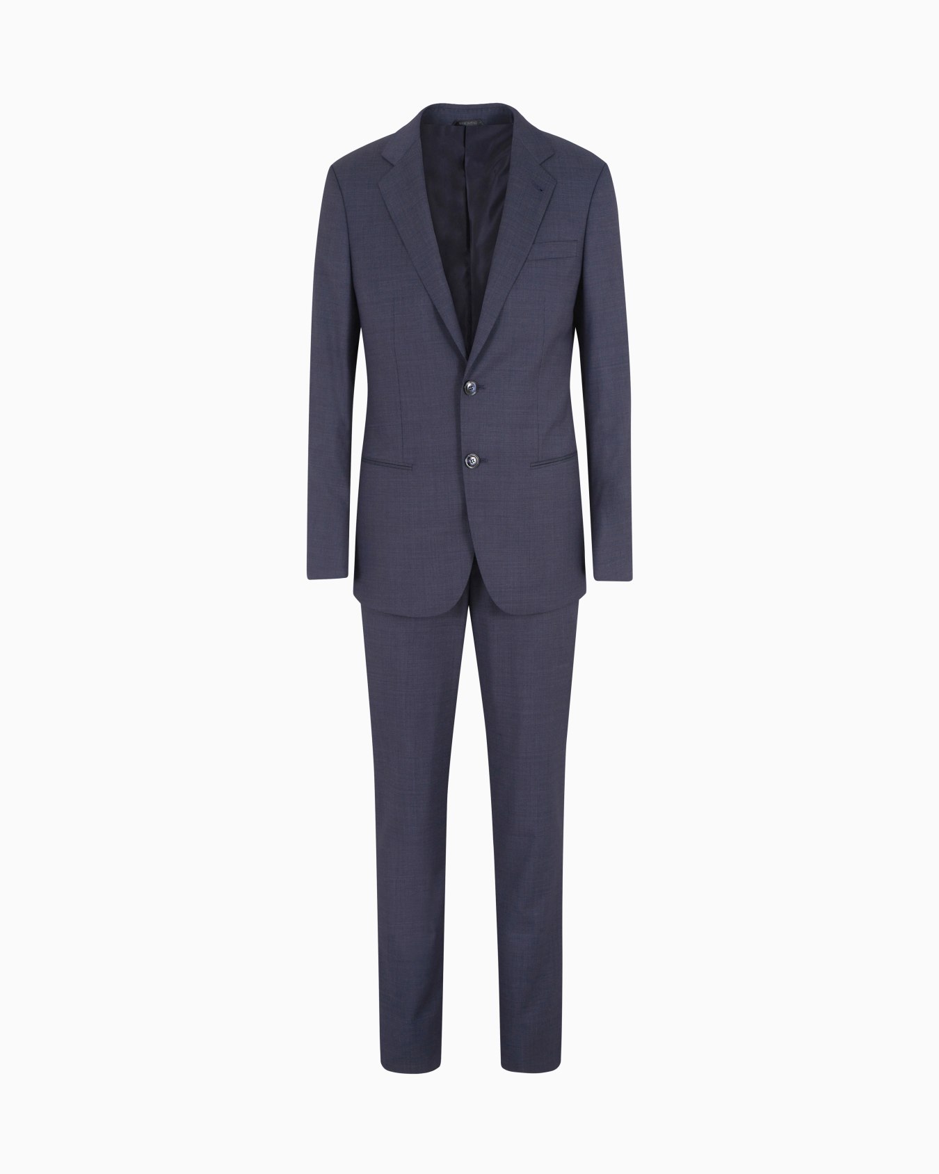 Soho Line single-breasted suit in pinpoint-effect virgin-wool serge Slide 0