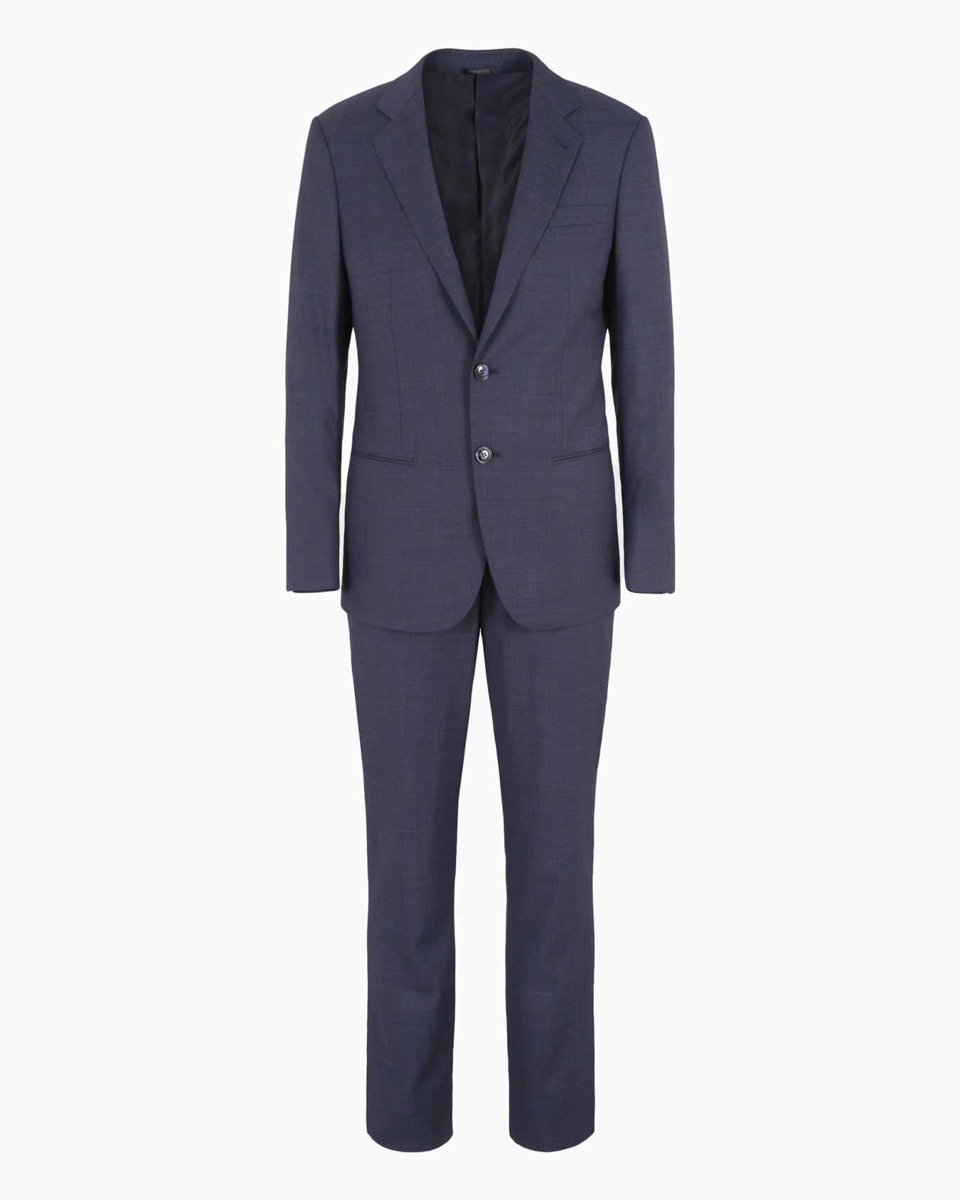 Soho Line single-breasted suit in pinpoint-effect virgin-wool serge Slide 0