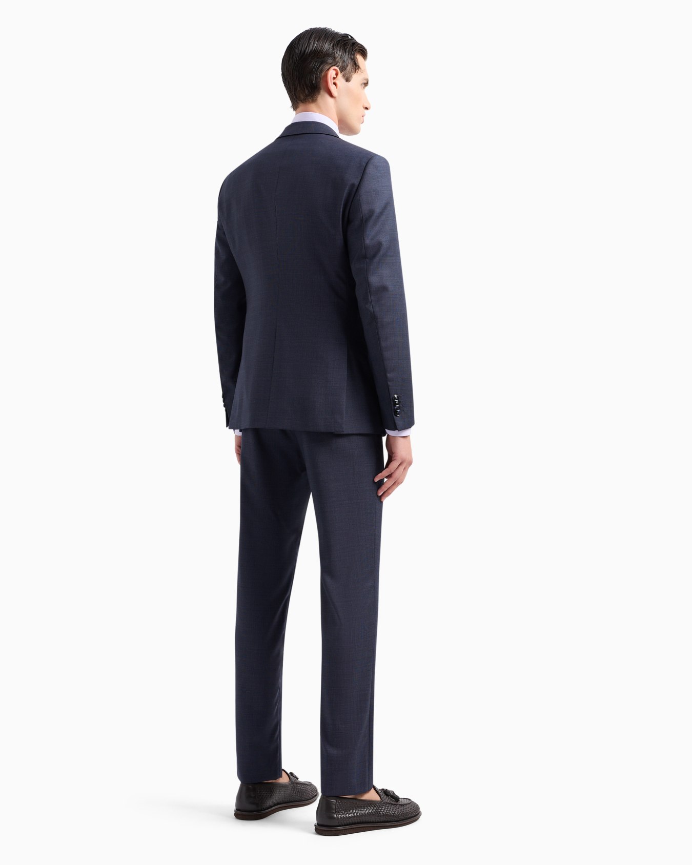 Soho Line single-breasted suit in pinpoint-effect virgin-wool serge Slide 2