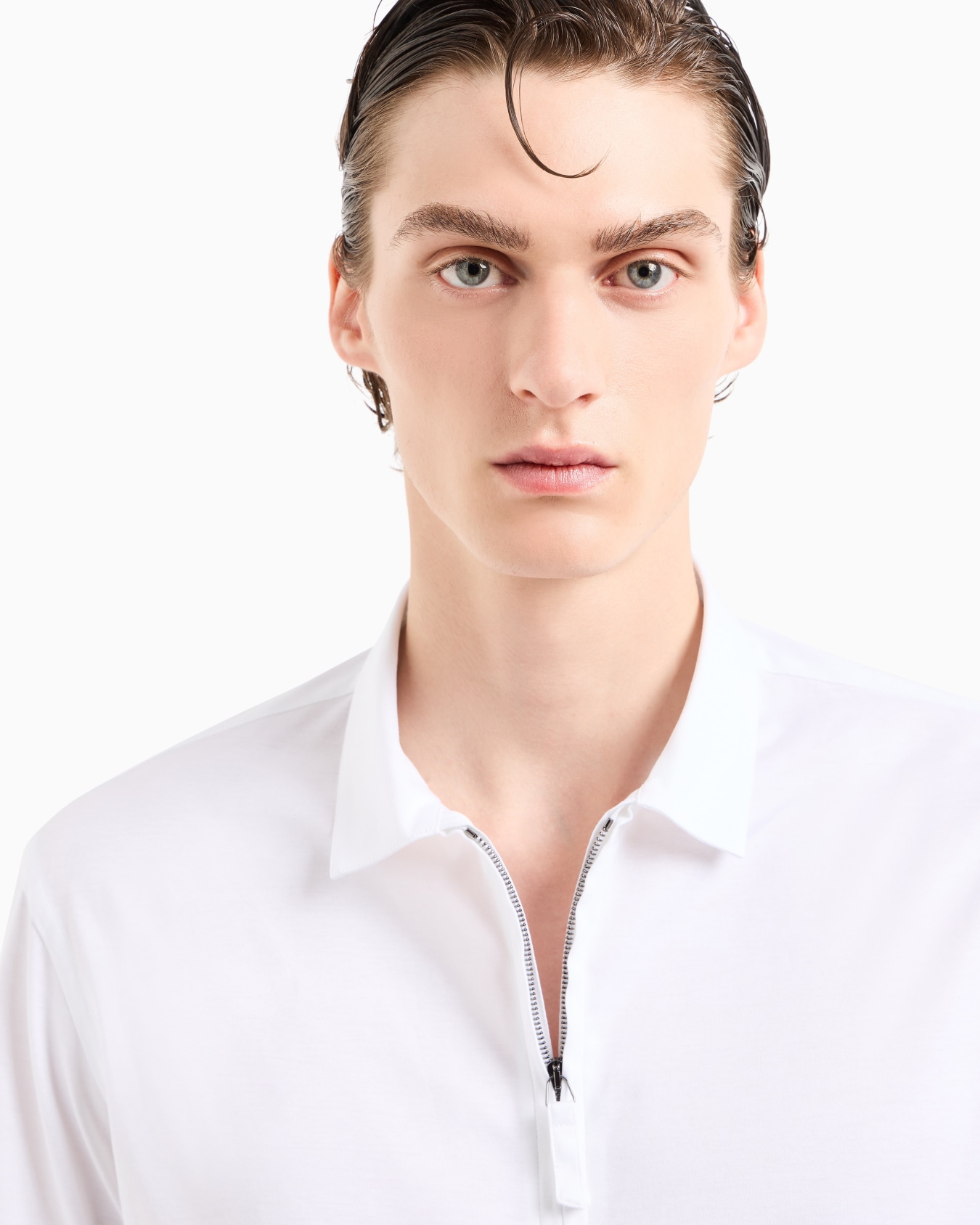 Cotton-jersey zipped shirt Slide 4