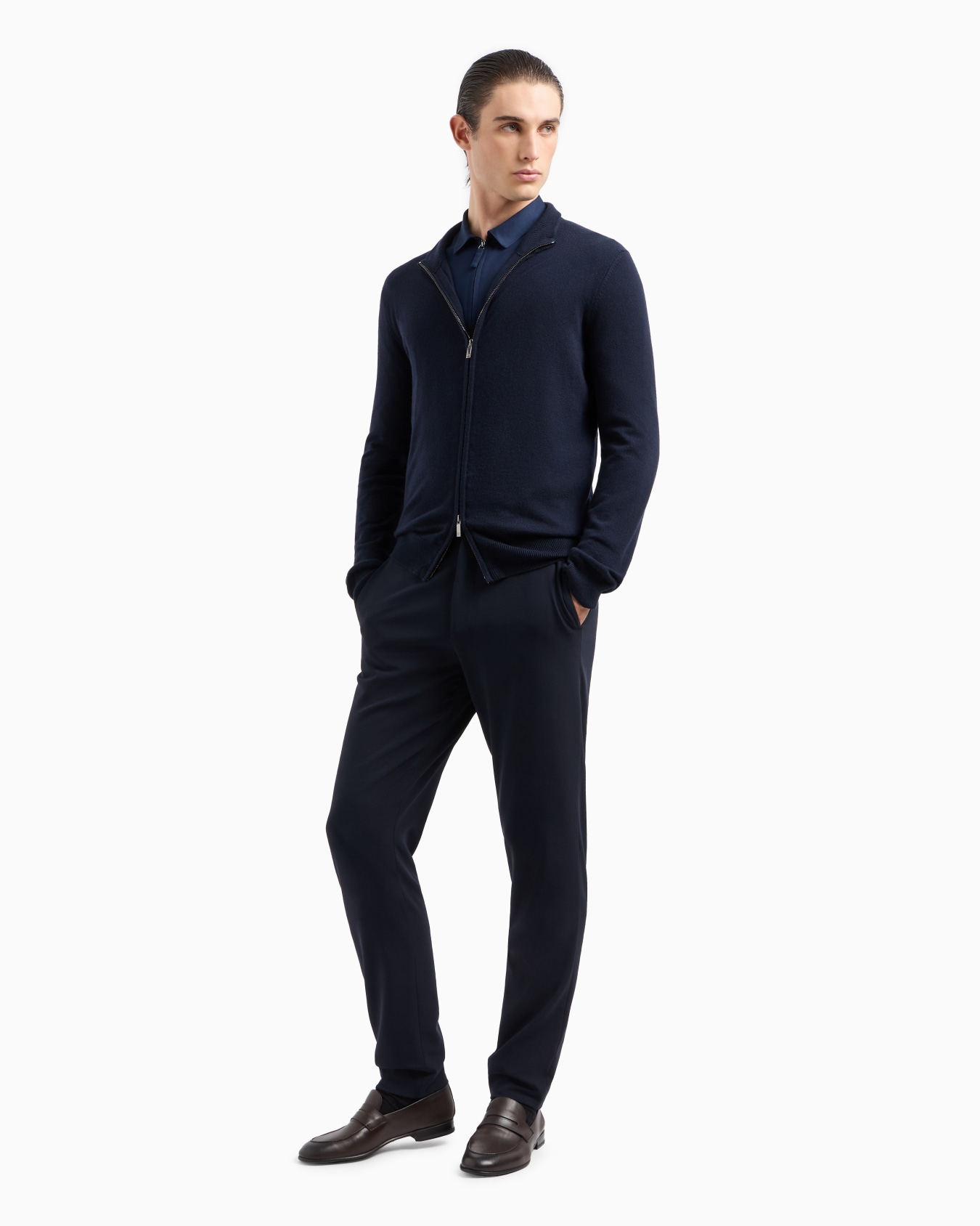 Cotton-jersey zipped shirt Slide 3