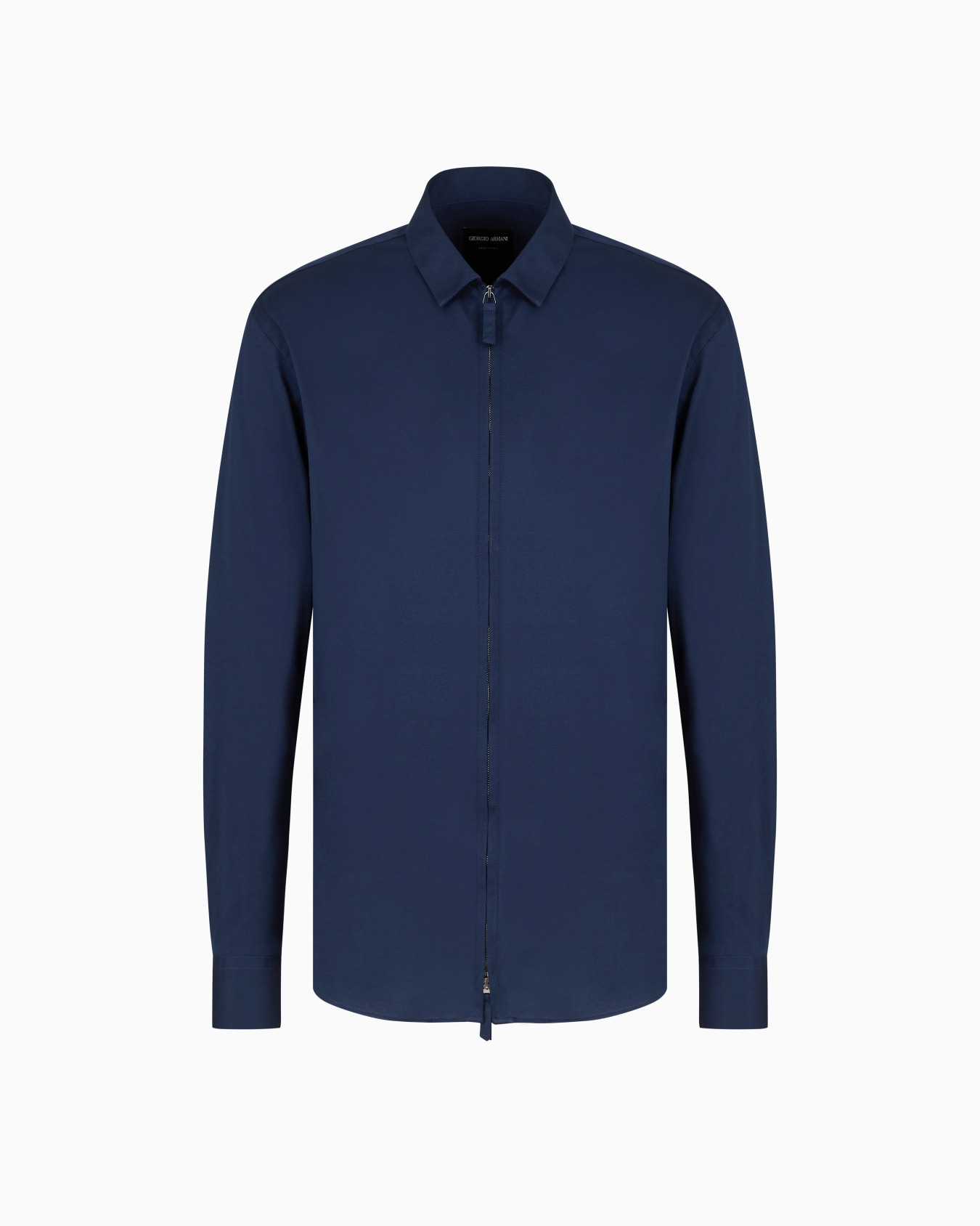 Cotton-jersey zipped shirt Slide 0