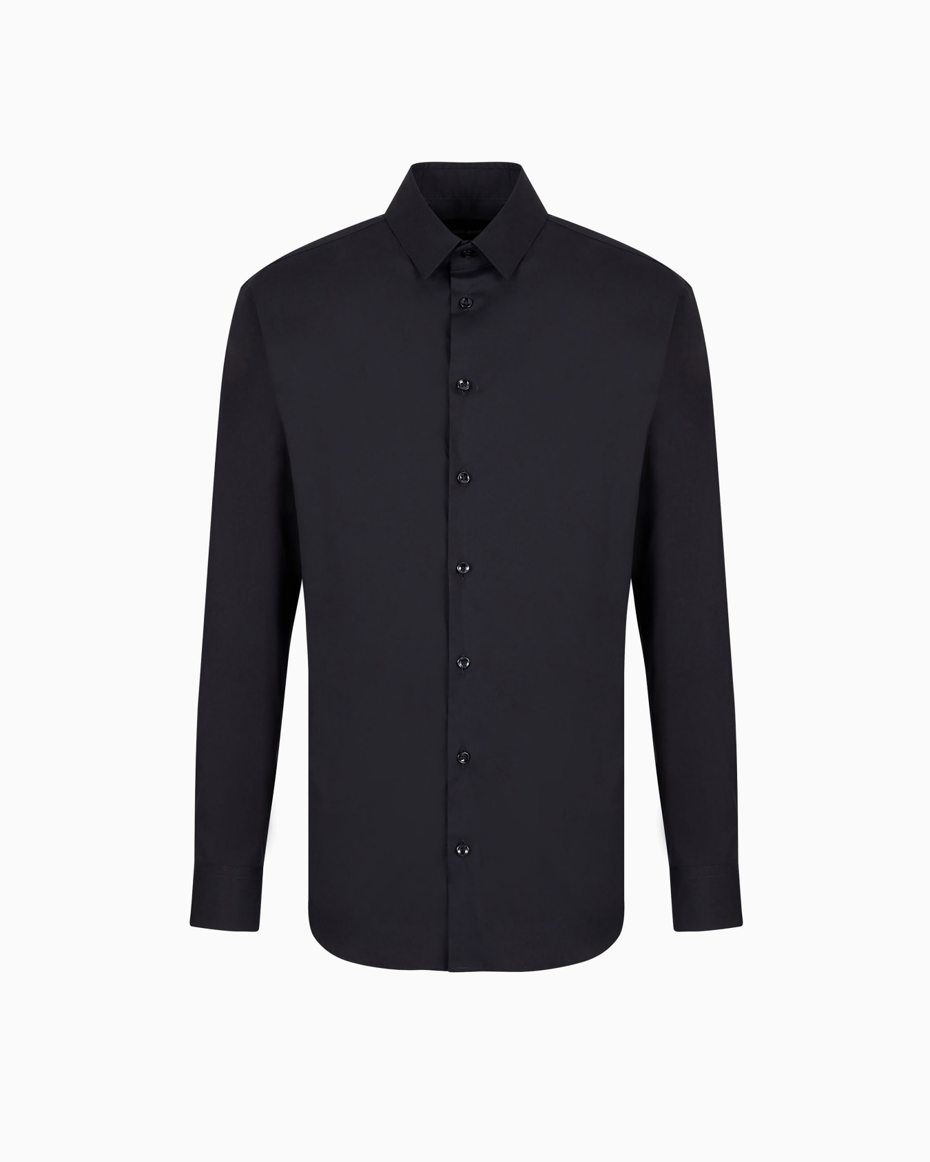 Camisa de tejido liso elástico de algodón Diapositiva 0