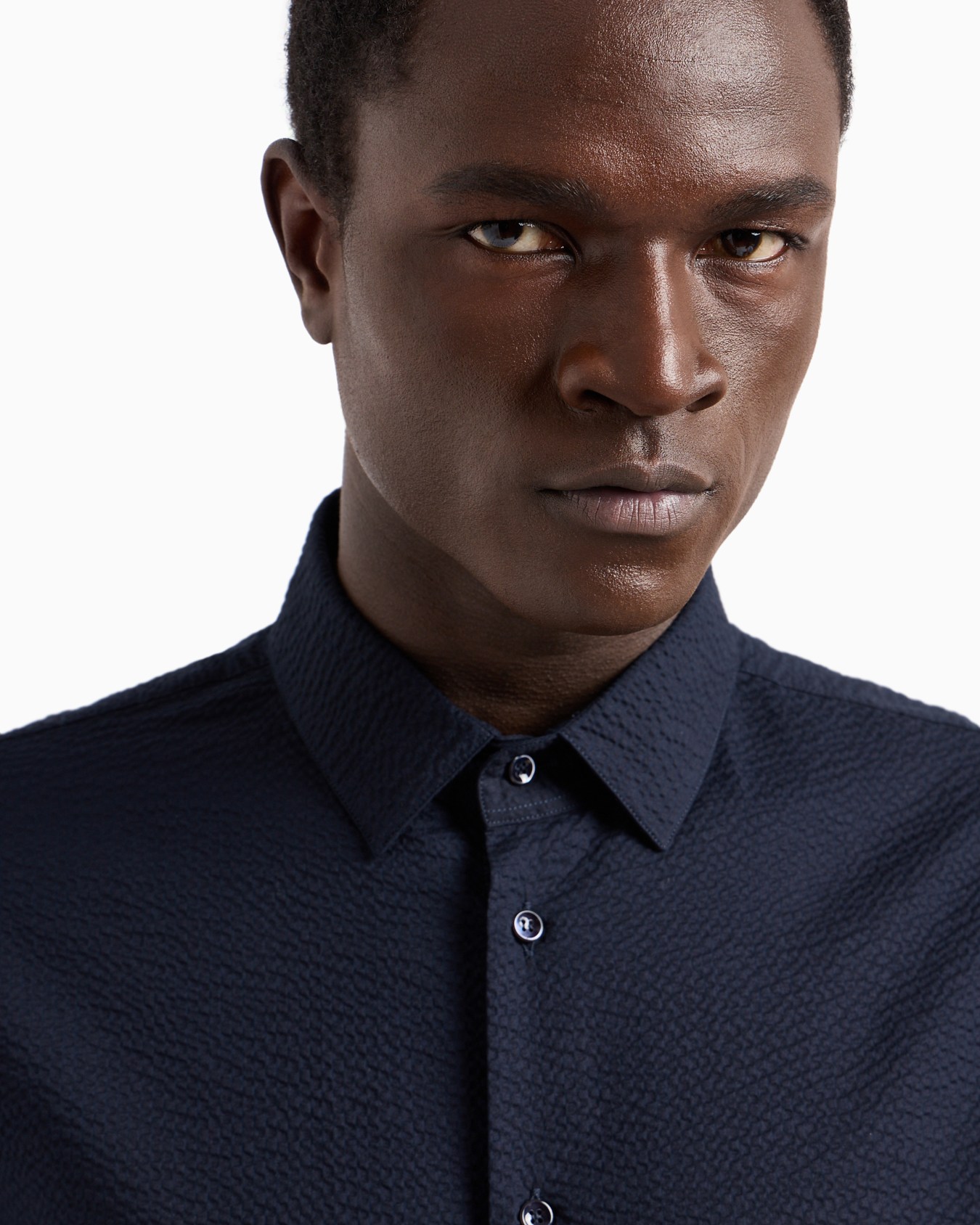 Regular-fit cotton-seersucker shirt Slide 4