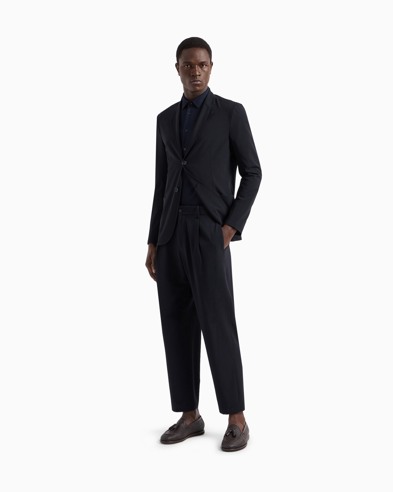 Regular-fit cotton-seersucker shirt Slide 1