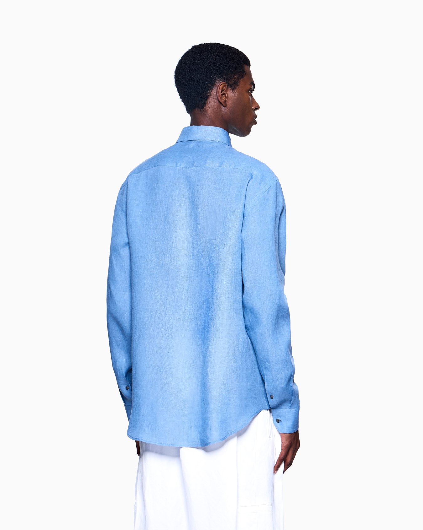 Chemise coupe classique en lin Diapositive 2