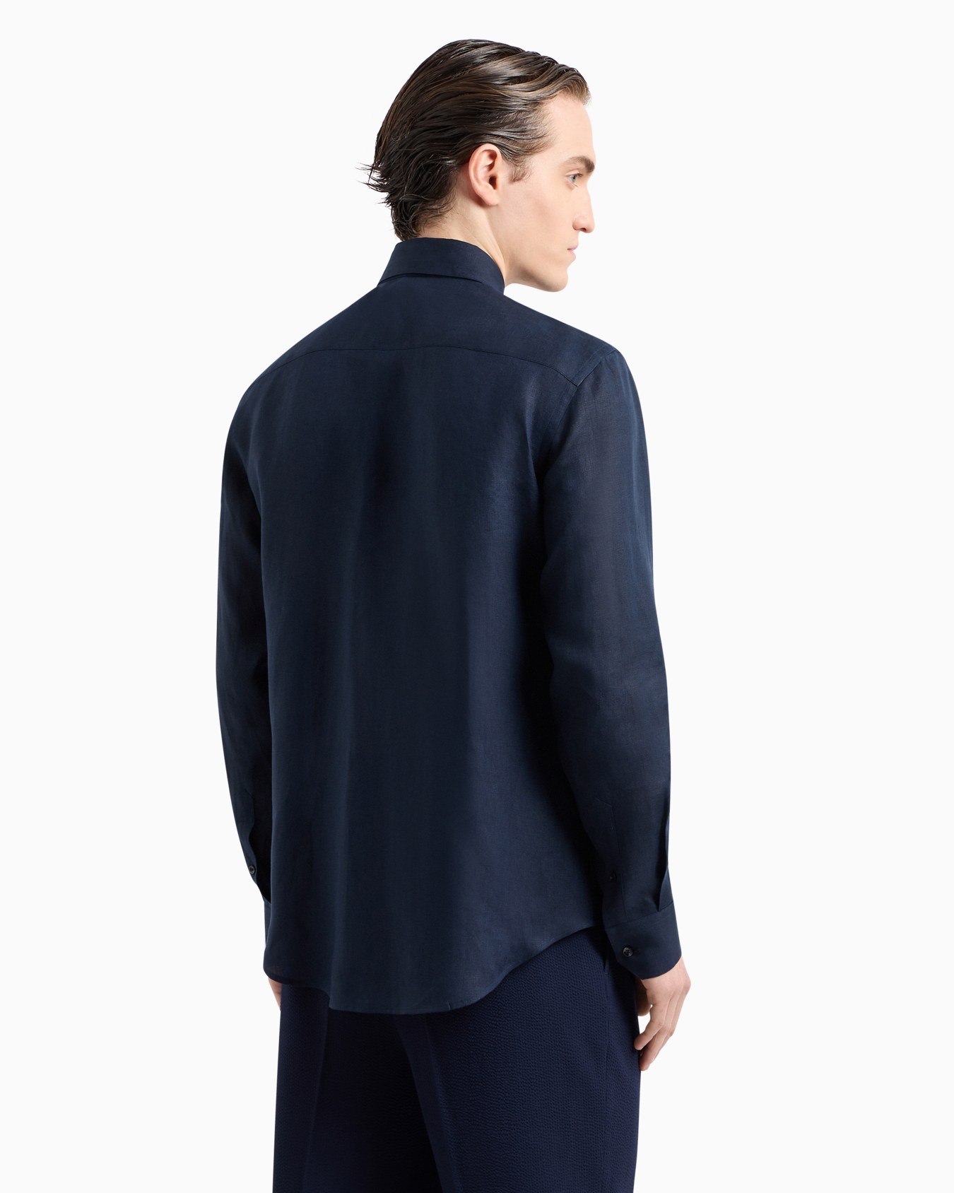 Chemise coupe classique en lin Diapositive 2