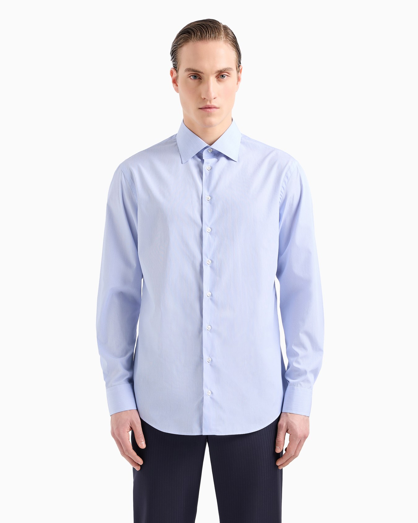 Regular-fit shirt made from micro-woven cotton Slide 3