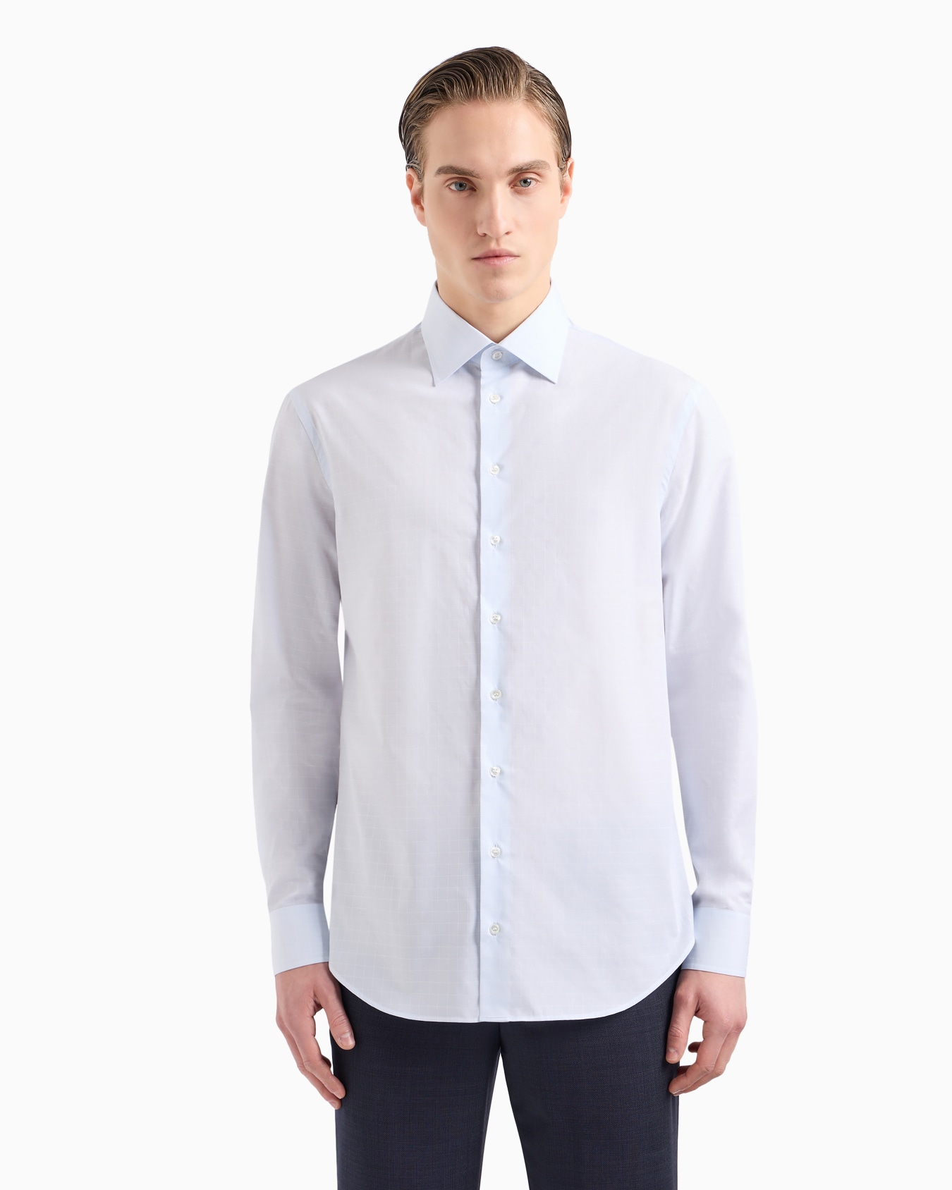Regular-fit shirt made from micro-woven cotton Slide 1