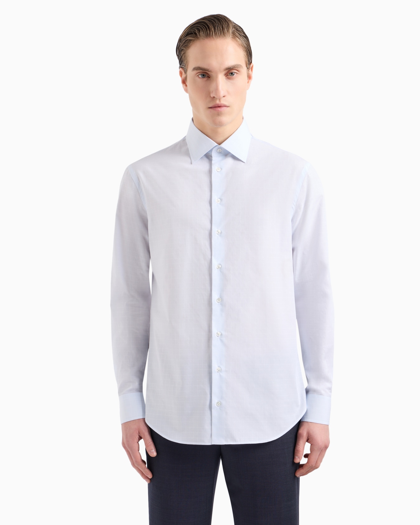 Regular-fit shirt made from micro-woven cotton Slide 1