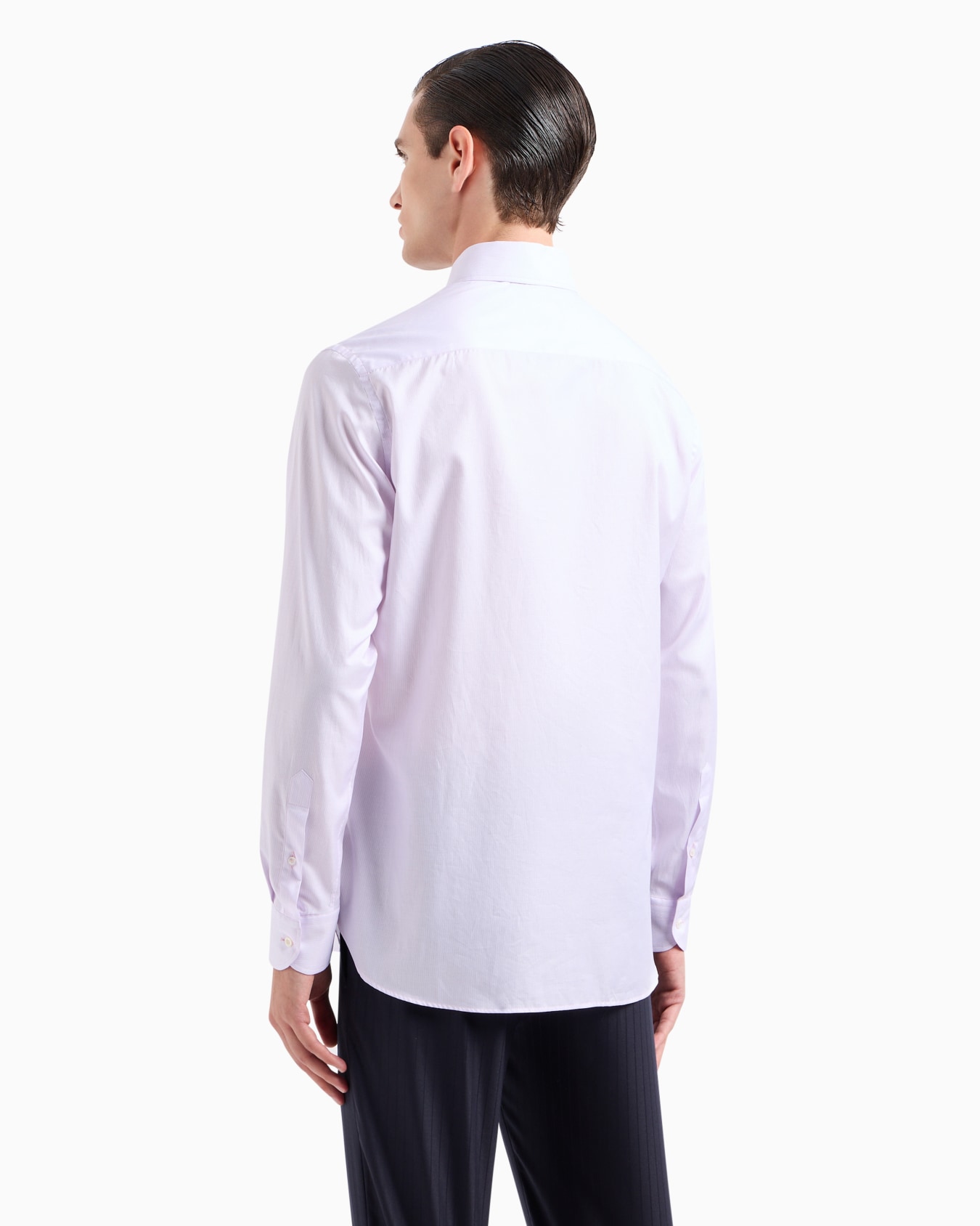 Regular-fit shirt in micro-striped luxury cotton Slide 2