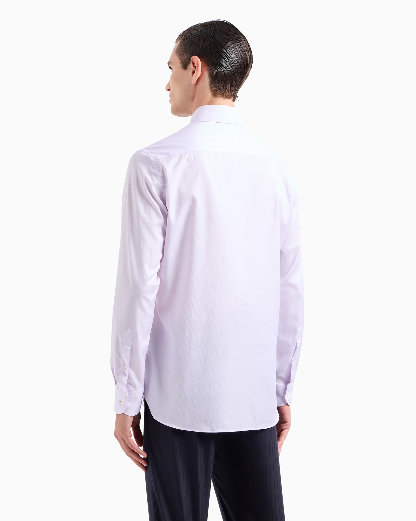 Regular-fit shirt in micro-striped luxury cotton Slide 2