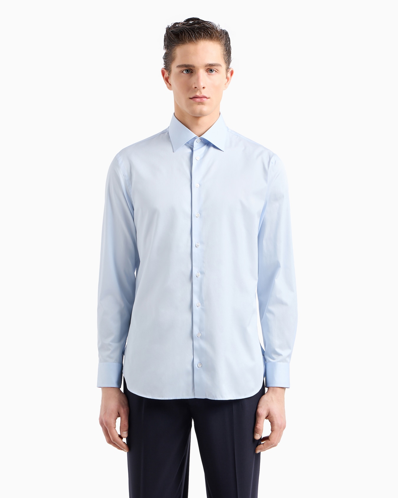 Regular-fit luxury cotton shirt Slide 3