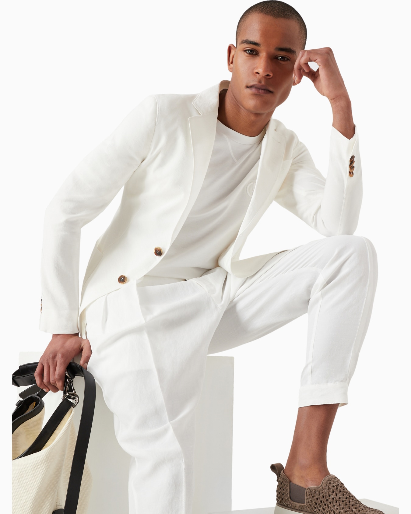 Upton Line single-breasted jacket in a silk-blend twill Slide 4