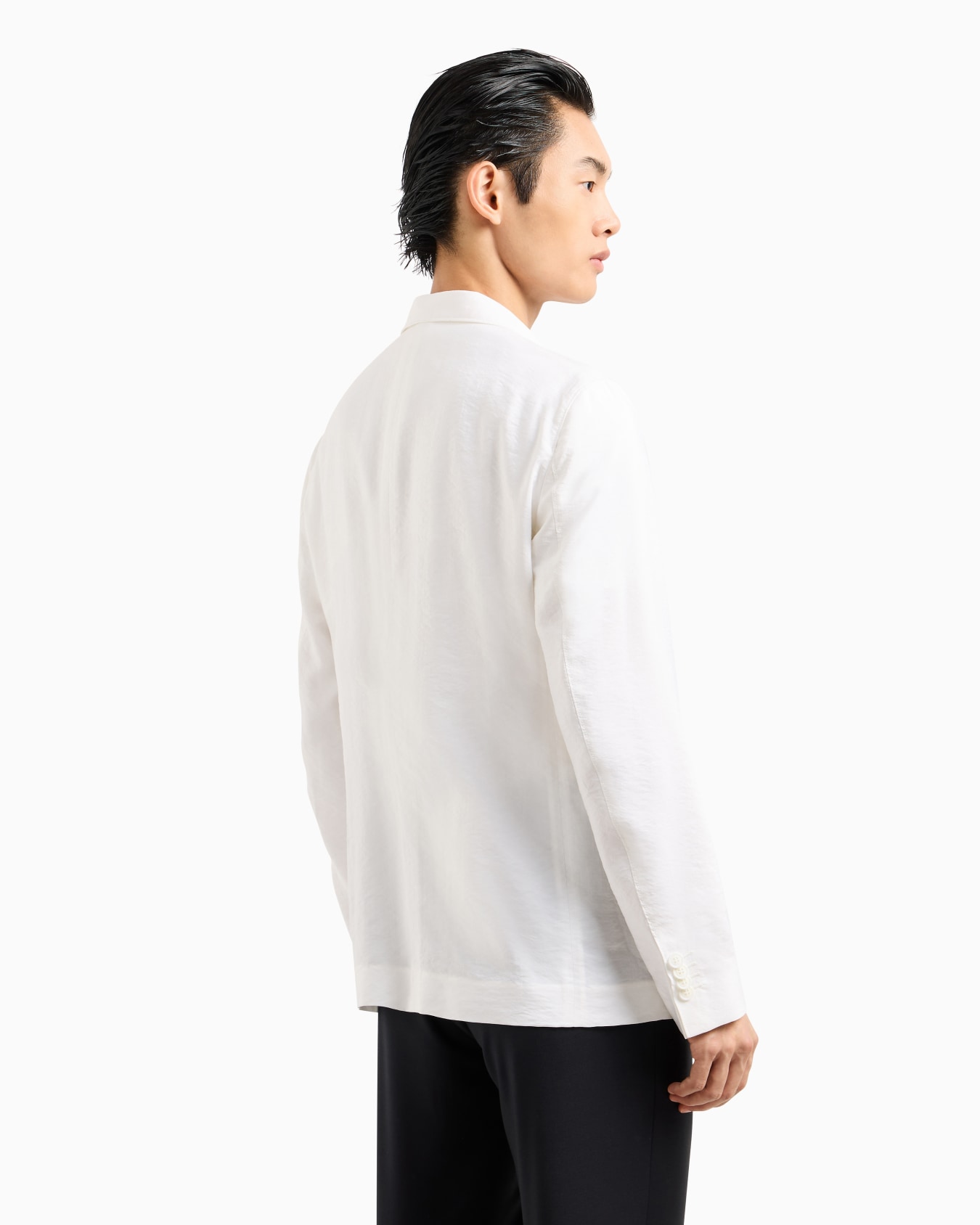 Upton Line single-breasted jacket in a silk-blend twill Slide 2