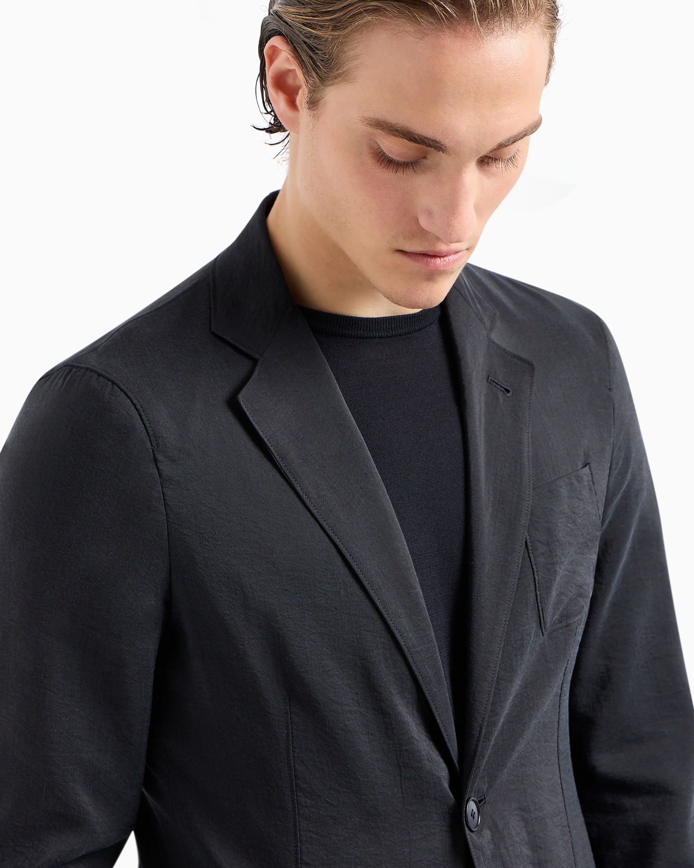 Upton Line single-breasted jacket in a silk-blend twill Slide 4