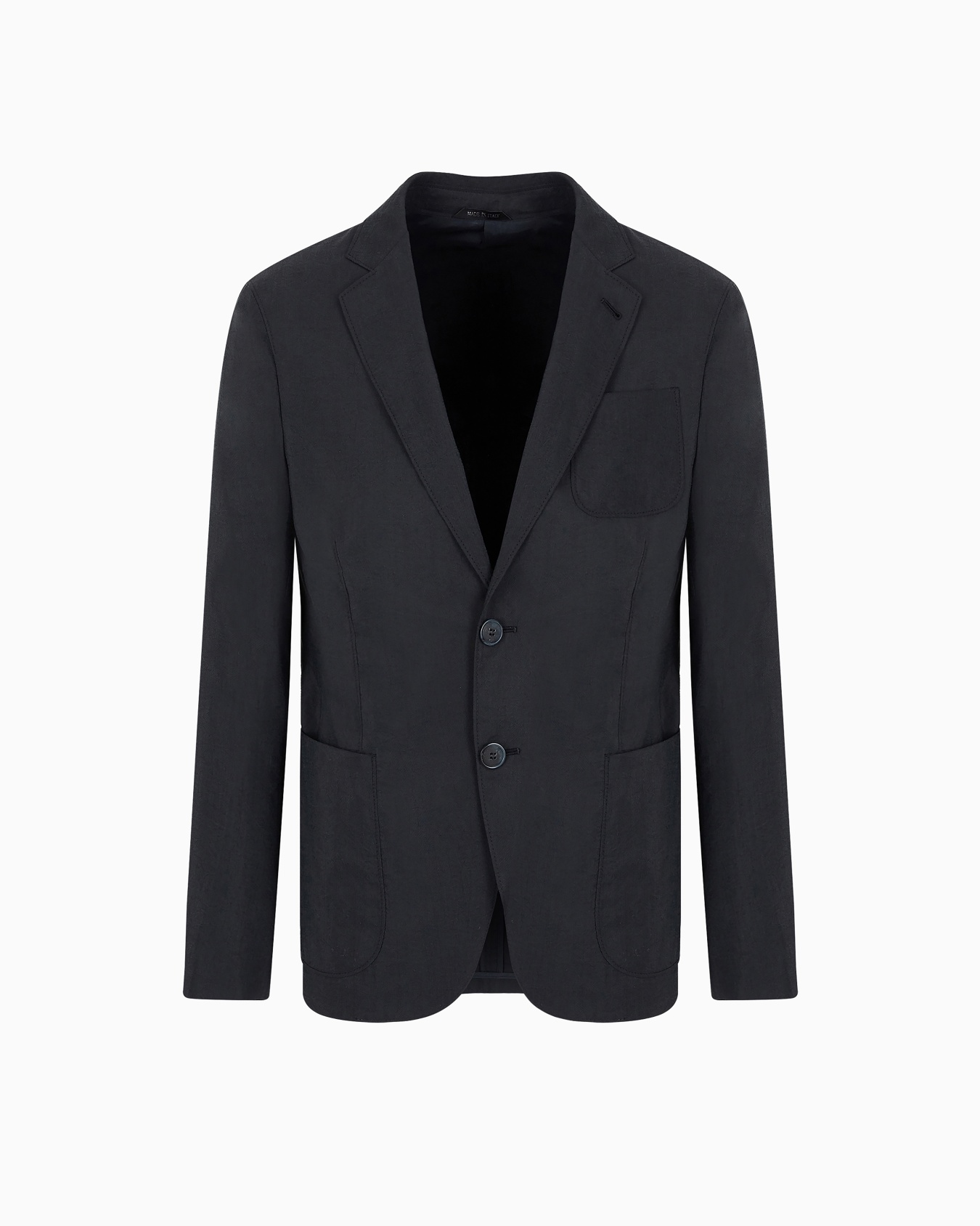 Upton Line single-breasted jacket in a silk-blend twill Slide 0