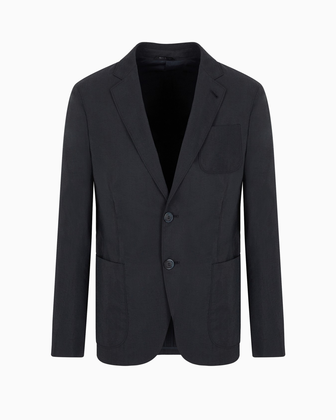 Upton Line single-breasted jacket in a silk-blend twill Slide 0