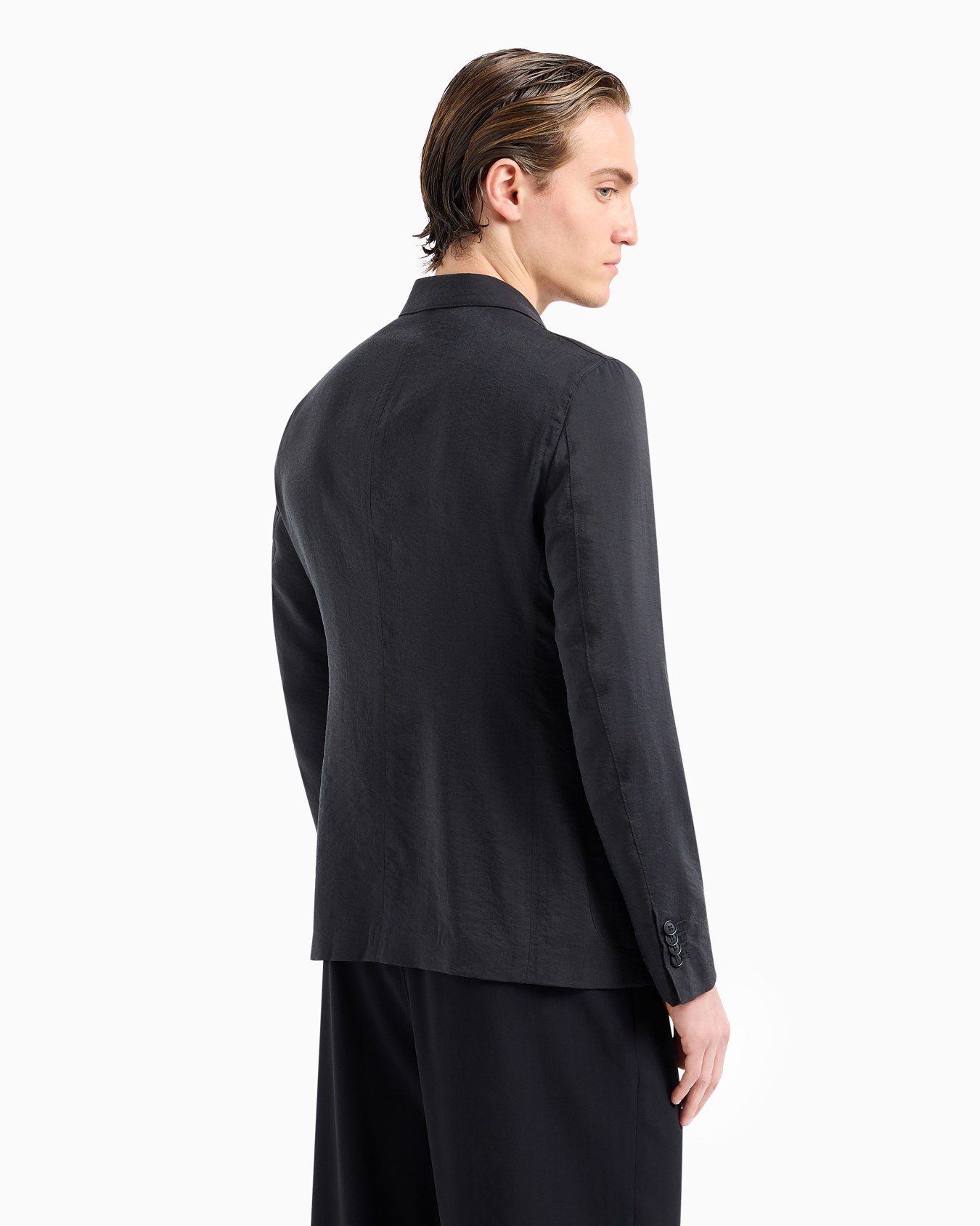 Upton Line single-breasted jacket in a silk-blend twill Slide 2