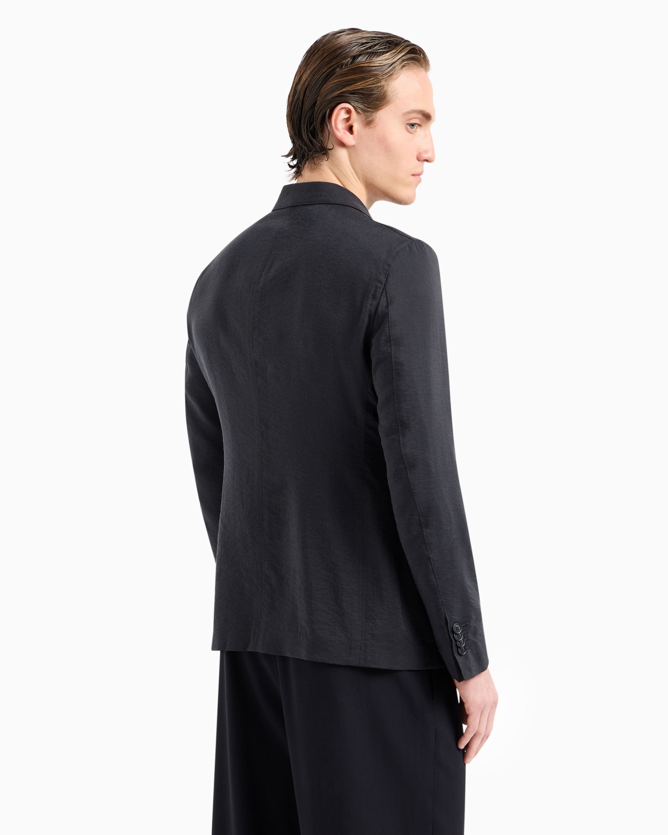 Upton Line single-breasted jacket in a silk-blend twill Slide 2