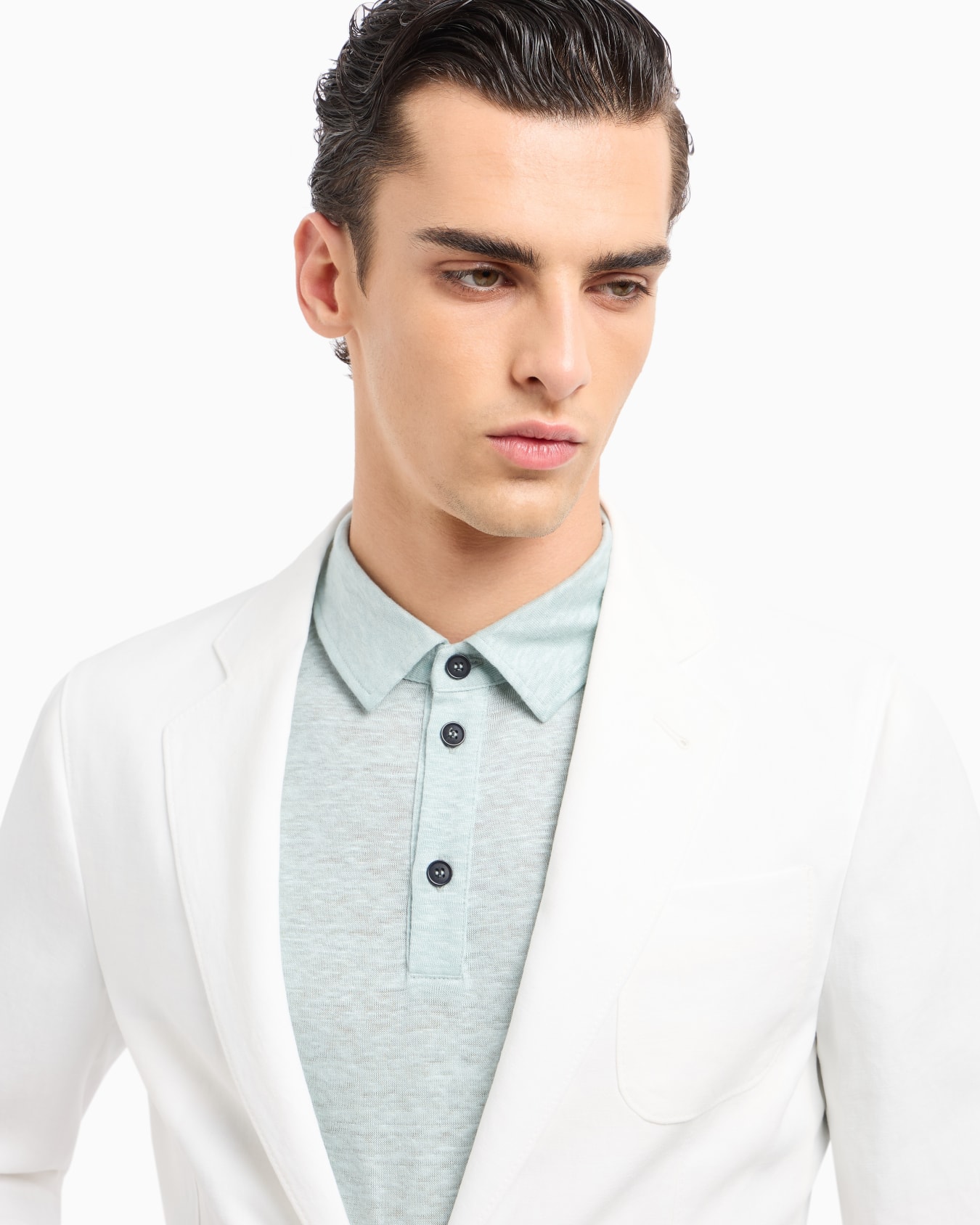 Upton line single-breasted jacket in pure linen canvas Slide 4